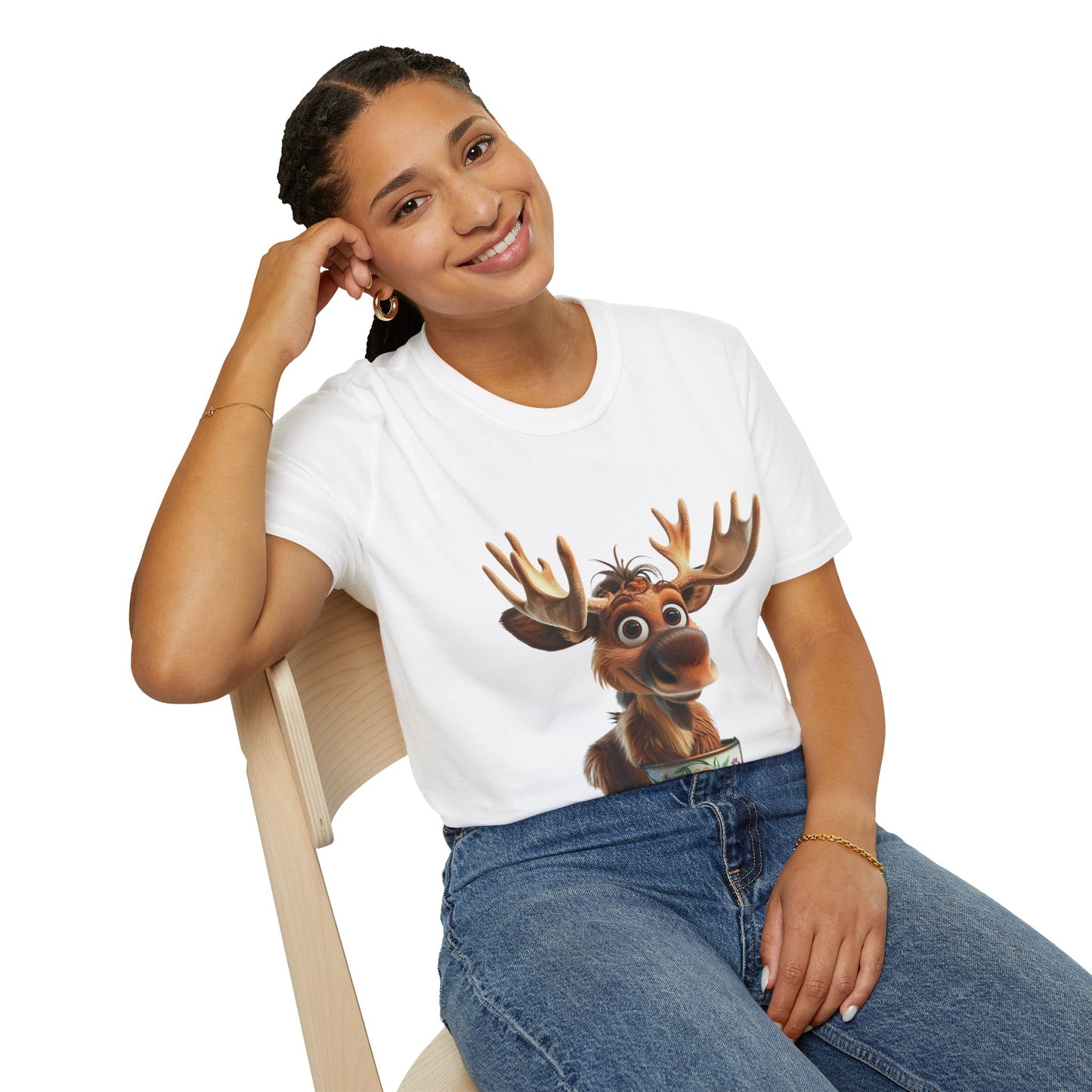 Unisex Softstyle T-Shirt - Moose Likes Planting - CutieQ Shop