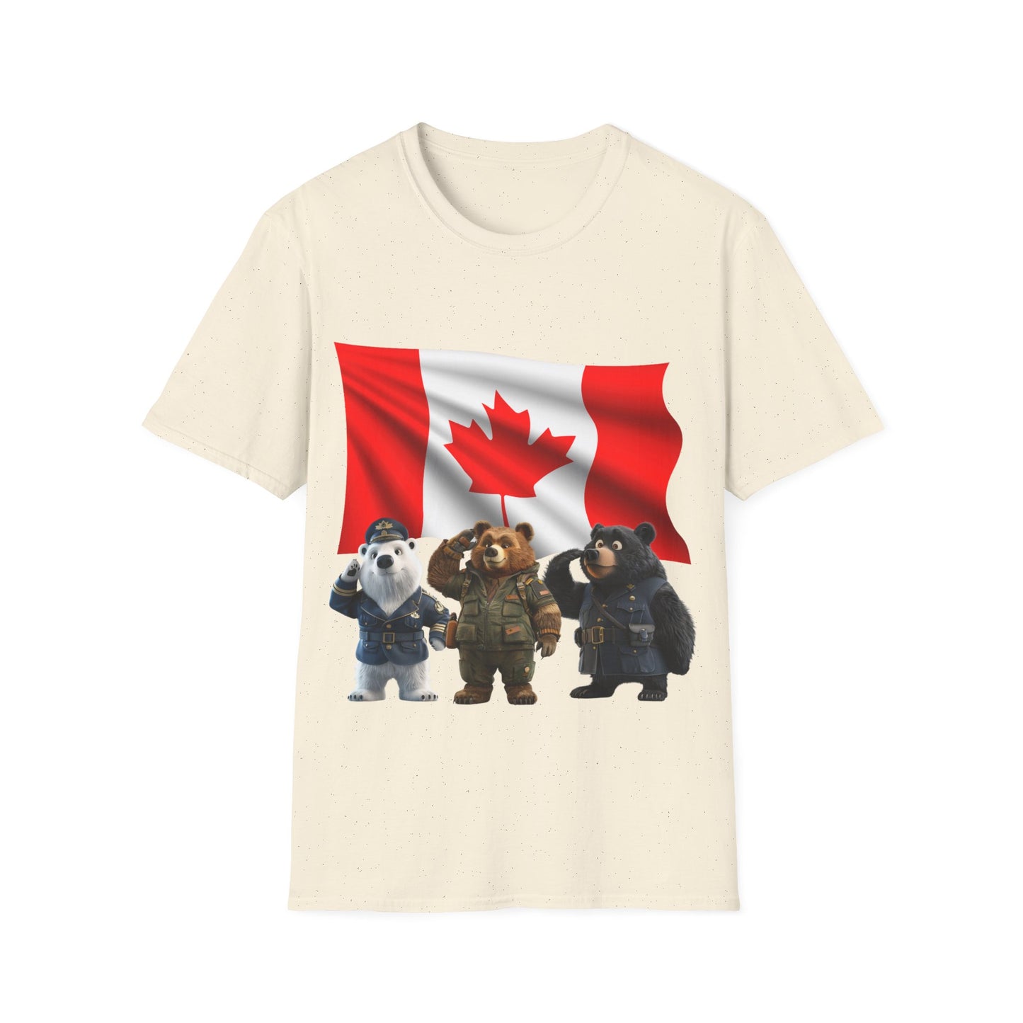 Unisex Softstyle T-Shirt - Three Bears Saluting - CutieQ Shop