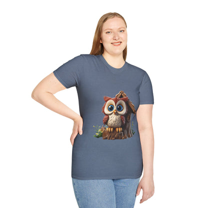 Unisex Softstyle T-Shirt - Owl and Treehouse - CutieQ Shop