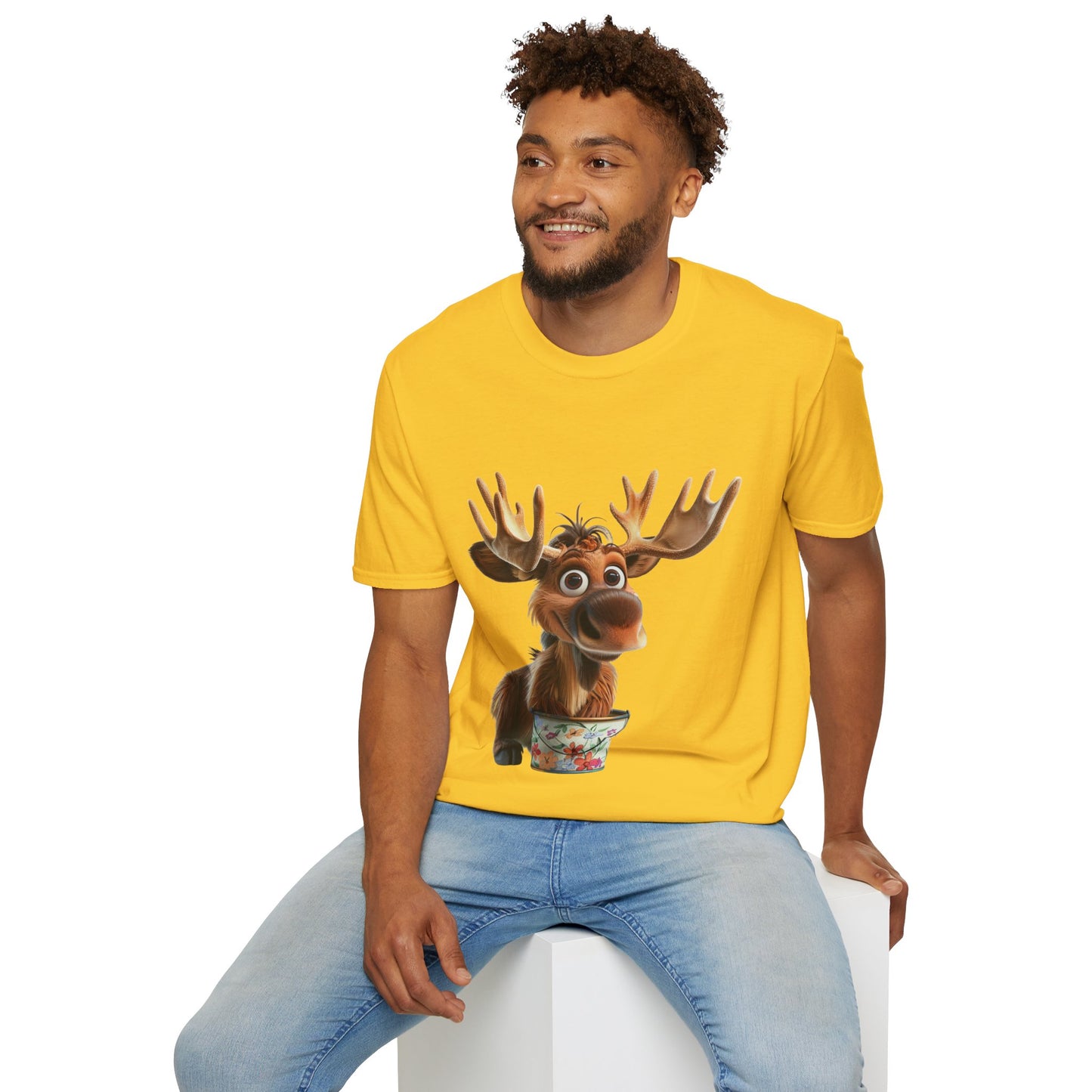 Unisex Softstyle T-Shirt - Moose Likes Planting - CutieQ Shop