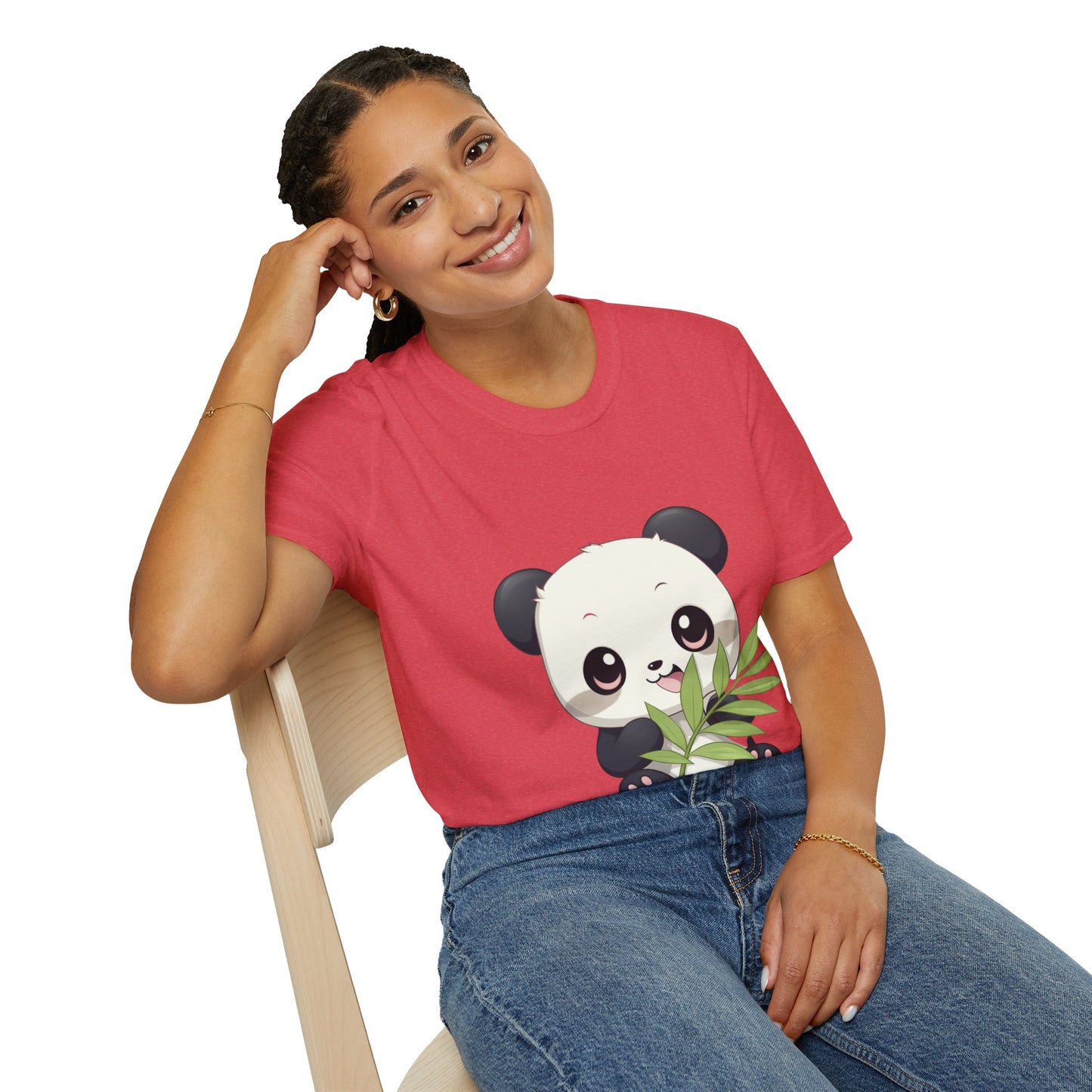 Unisex Softstyle T-Shirt - Panda Loves Bamboo - CutieQ Shop