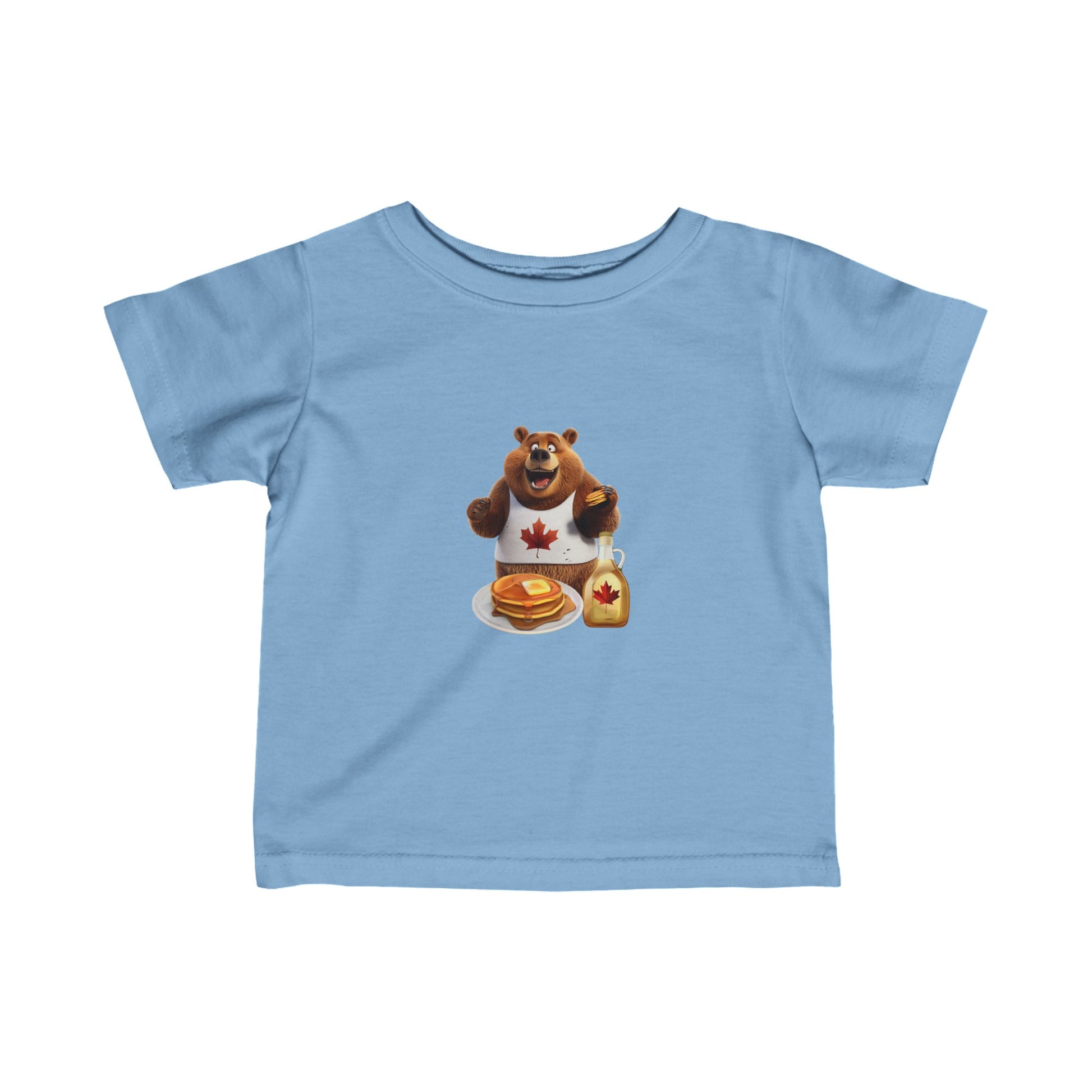 Infant Fine Jersey Tee - Grizzly Bear Loves Pancakes - CutieQ Shop