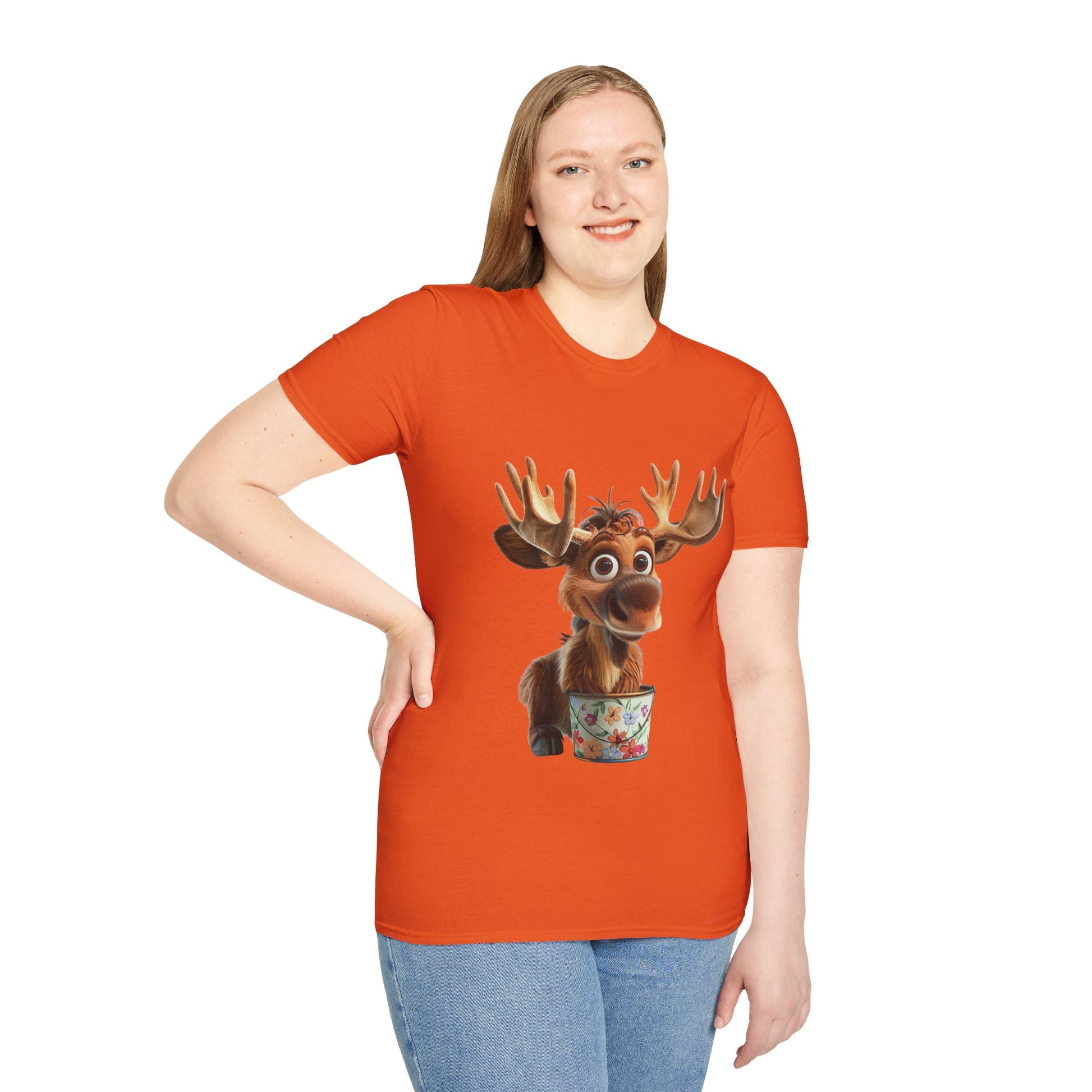 Unisex Softstyle T-Shirt - Moose Likes Planting - CutieQ Shop