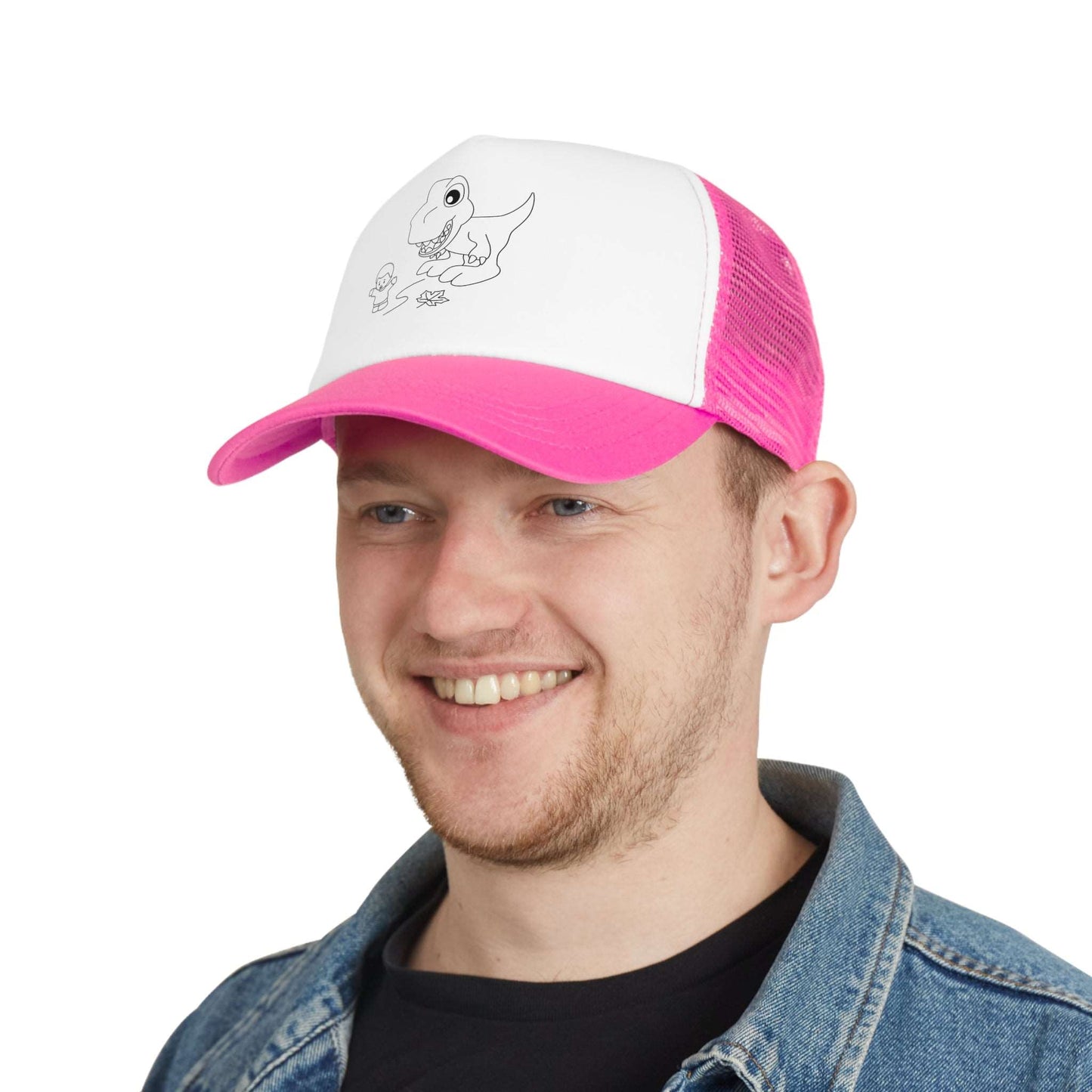 Mesh Cap - Dino Chasing Little People - CutieQ Shop