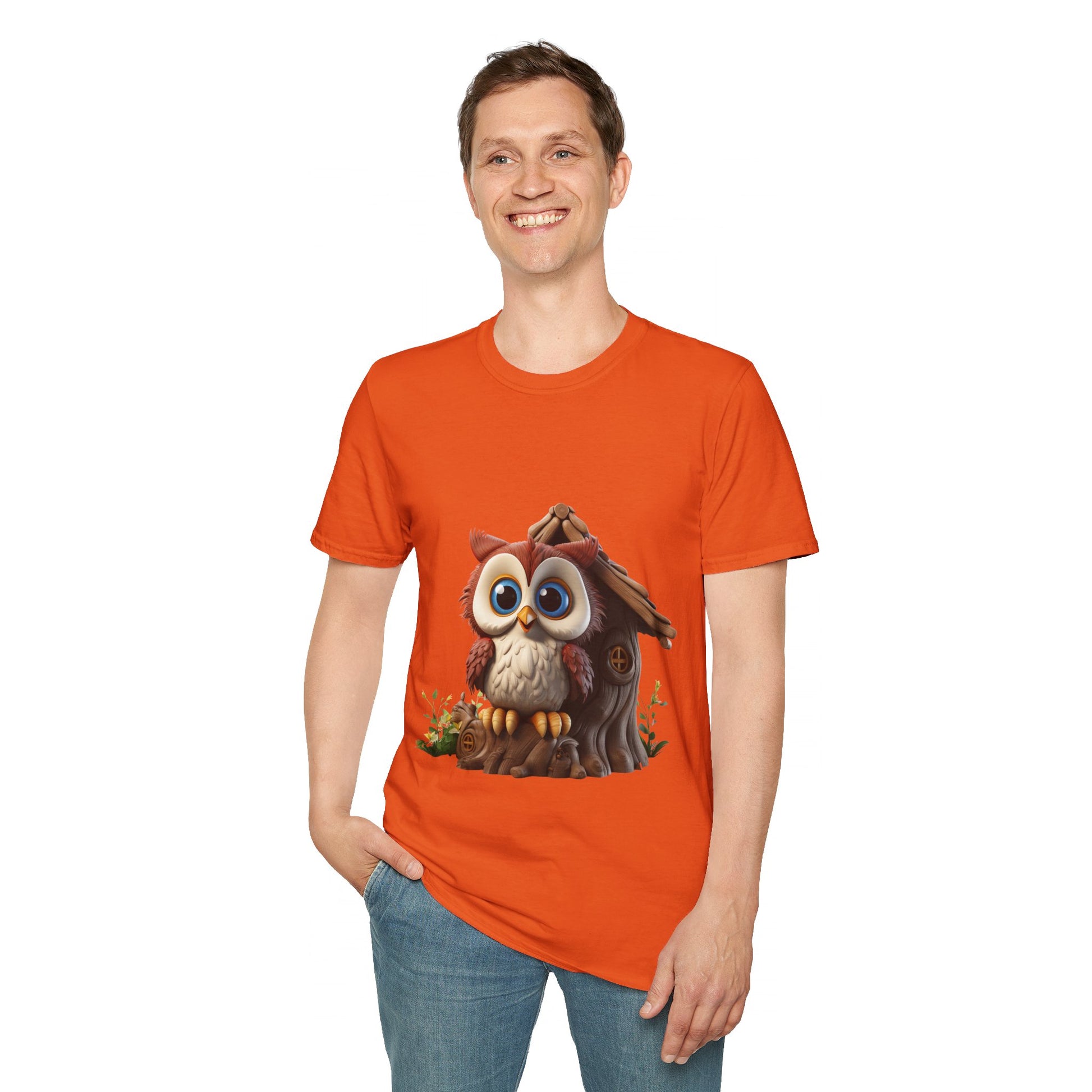 Unisex Softstyle T-Shirt - Owl and Treehouse - CutieQ Shop