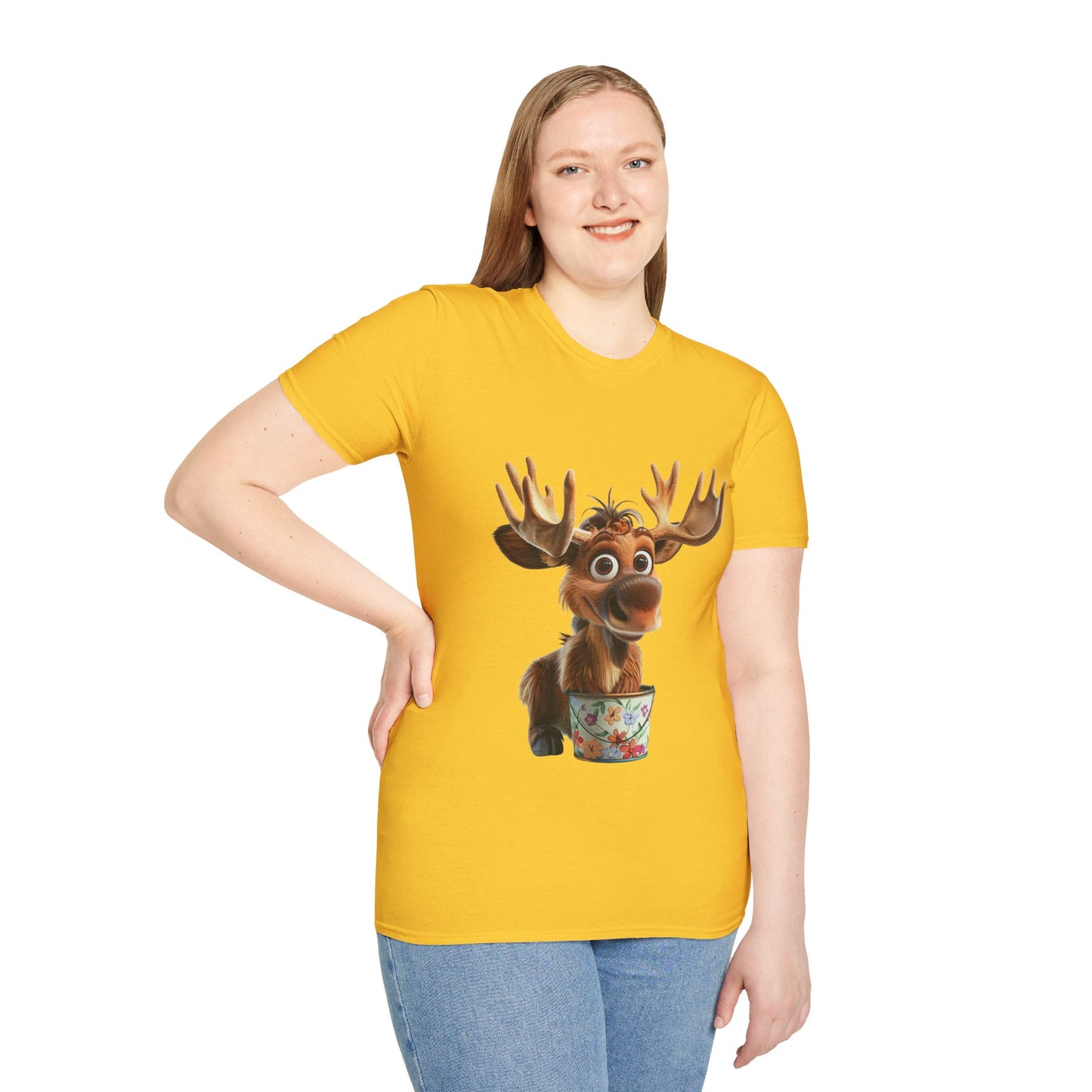 Unisex Softstyle T-Shirt - Moose Likes Planting - CutieQ Shop