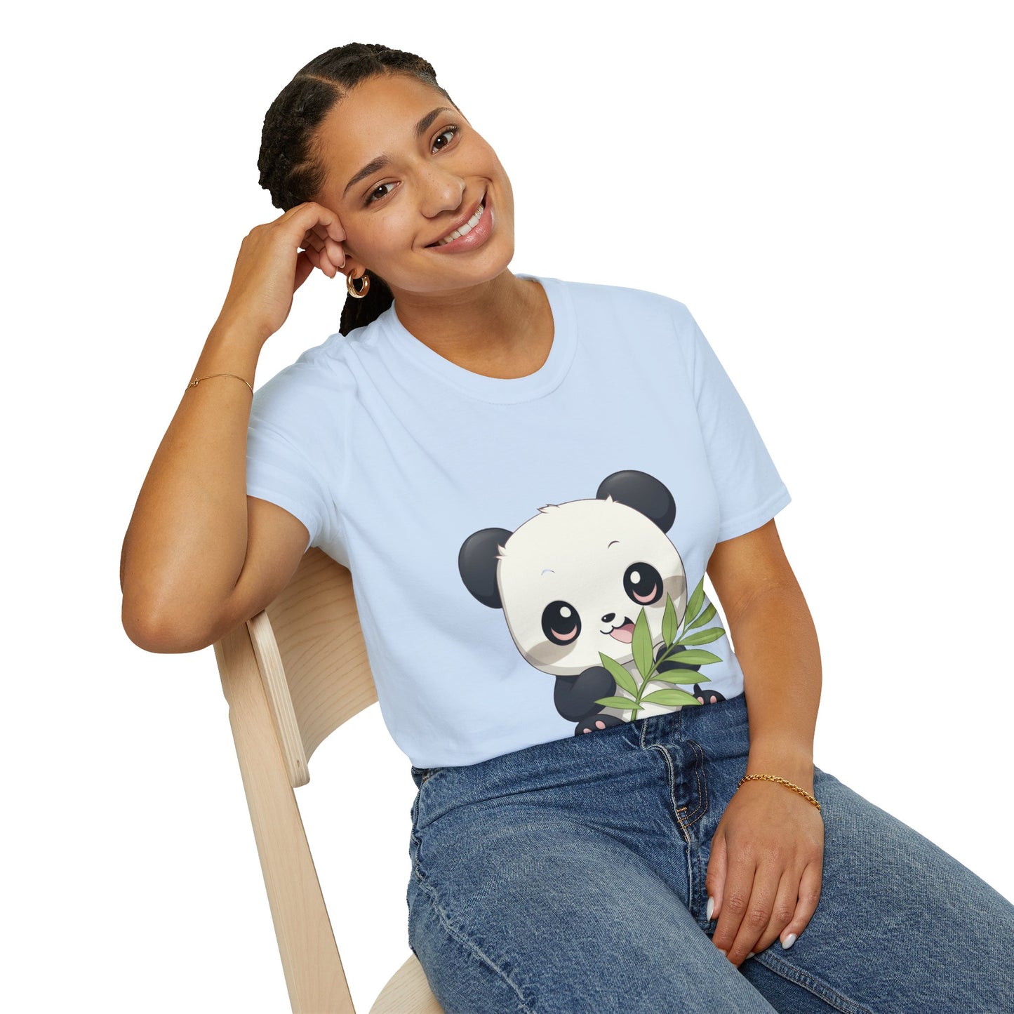 Unisex Softstyle T-Shirt - Panda Loves Bamboo - CutieQ Shop