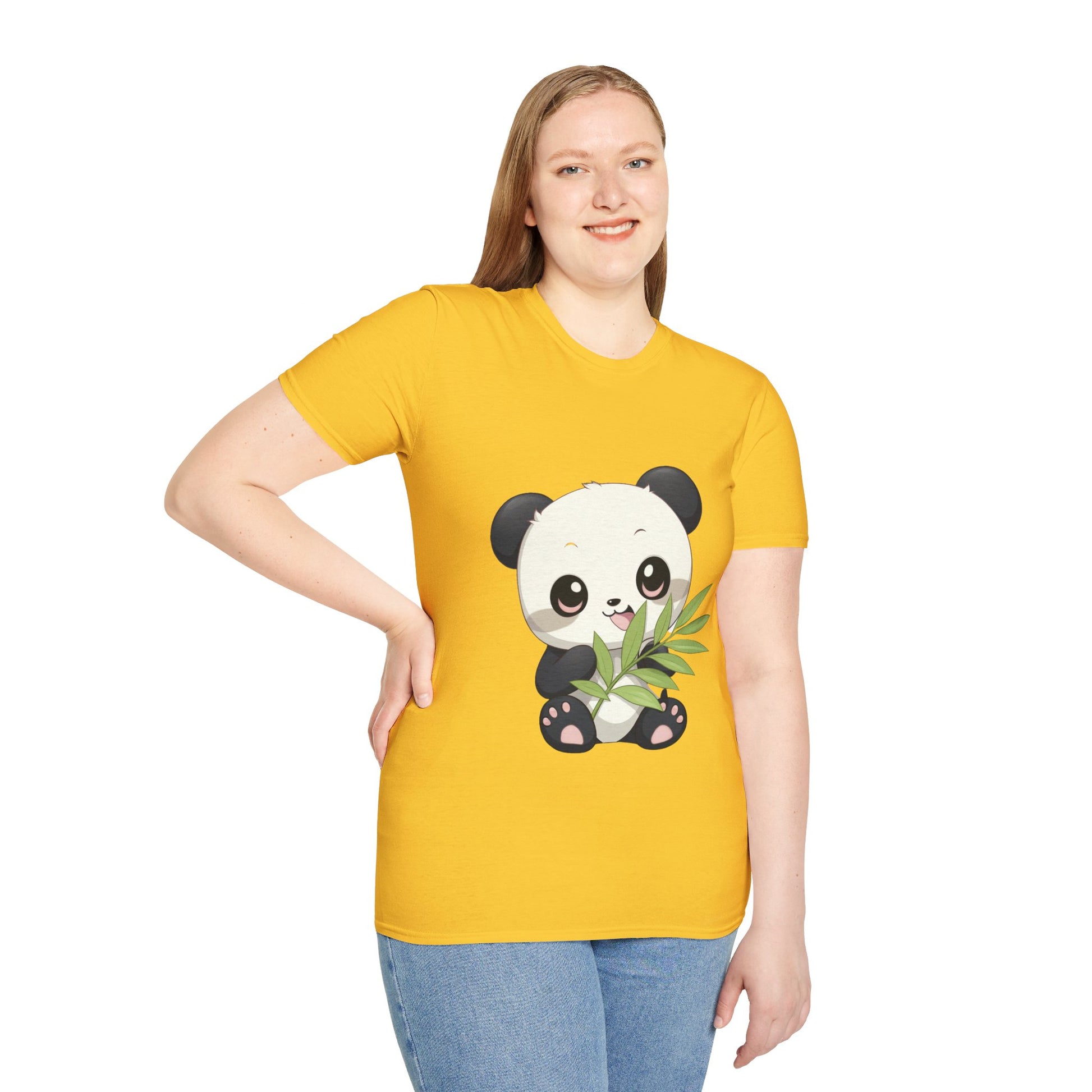 Unisex Softstyle T-Shirt - Panda Loves Bamboo - CutieQ Shop