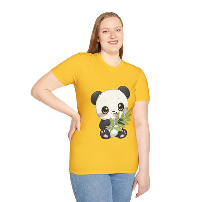 Unisex Softstyle T-Shirt - Panda Loves Bamboo - CutieQ Shop