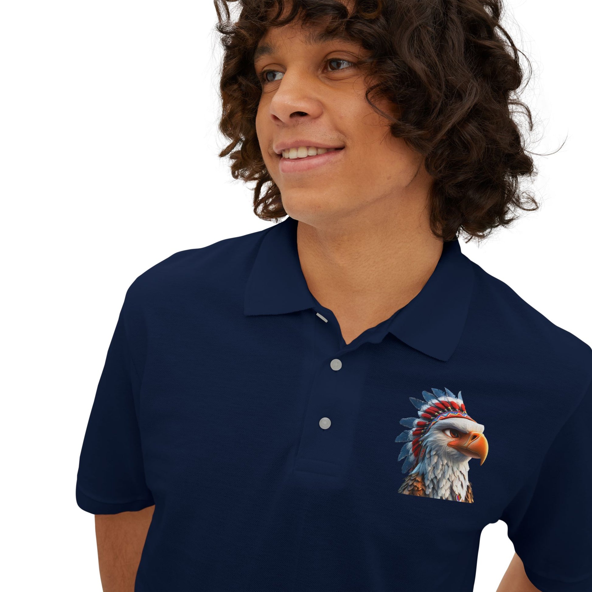 Men's Piqué Polo - Eagle - CutieQ Shop