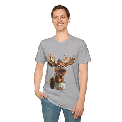 Unisex Softstyle T-Shirt - Moose Likes Planting - CutieQ Shop