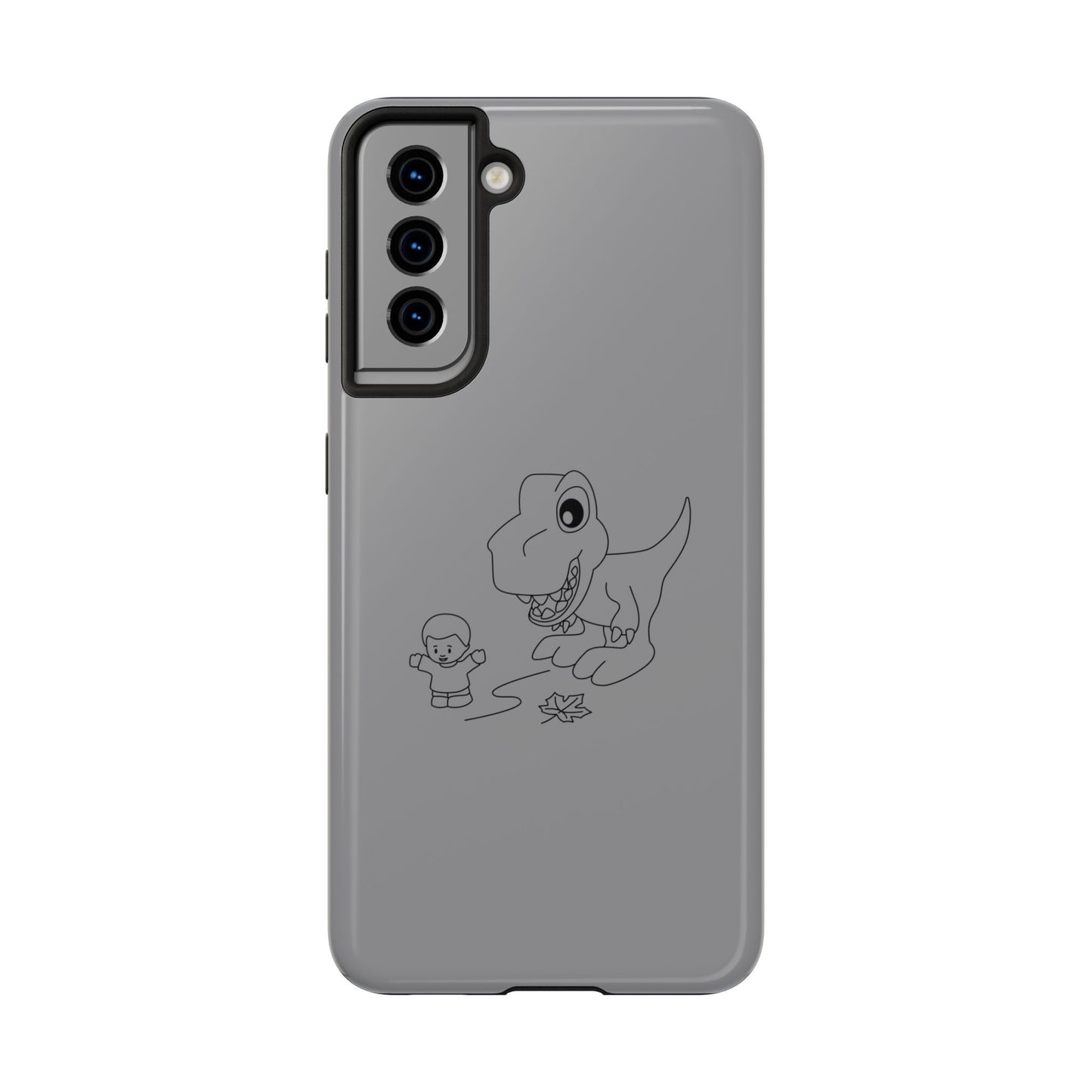 Tough Phone Cases - Samsung - Dino Chasing Little People - CutieQ Shop