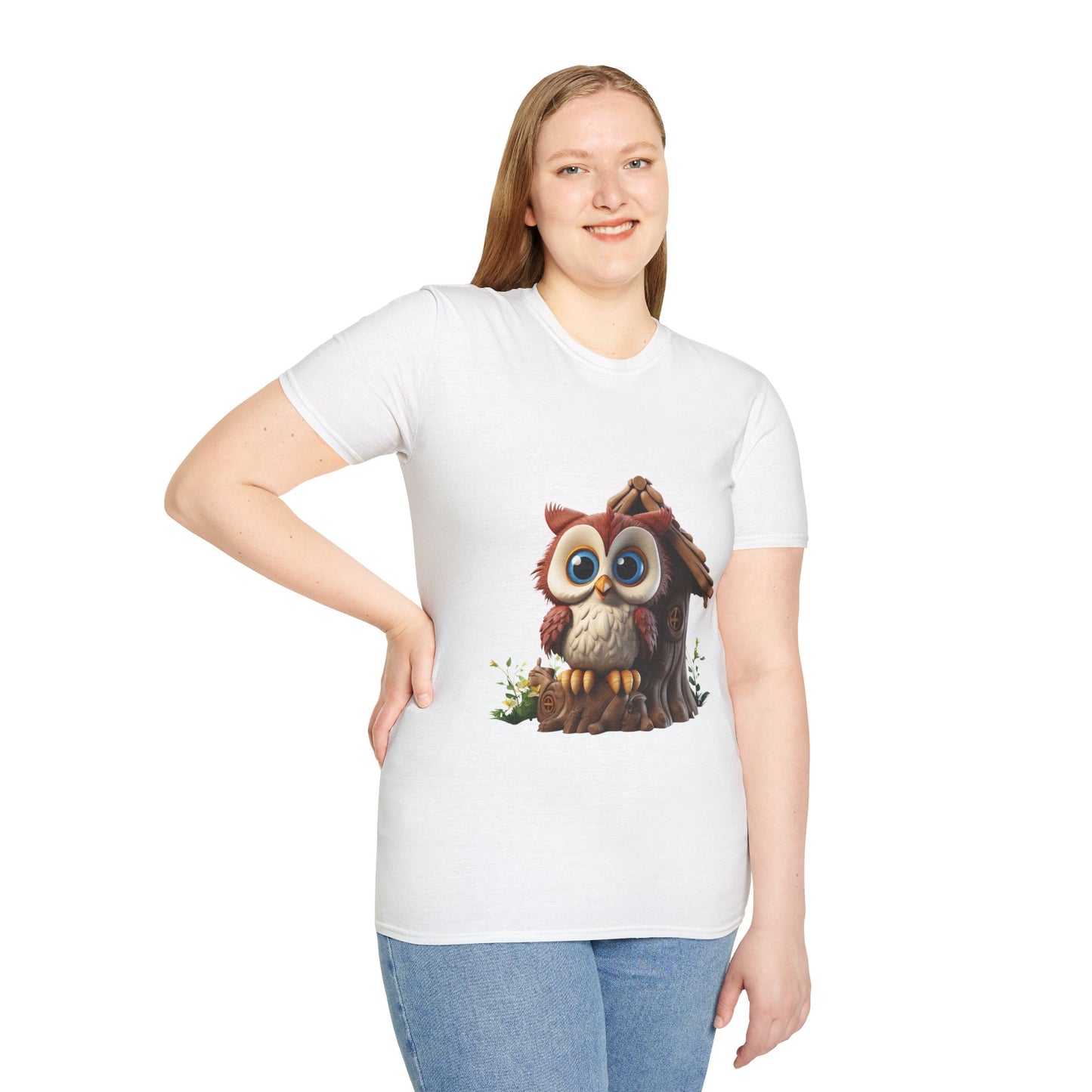 Unisex Softstyle T-Shirt - Owl and Treehouse - CutieQ Shop