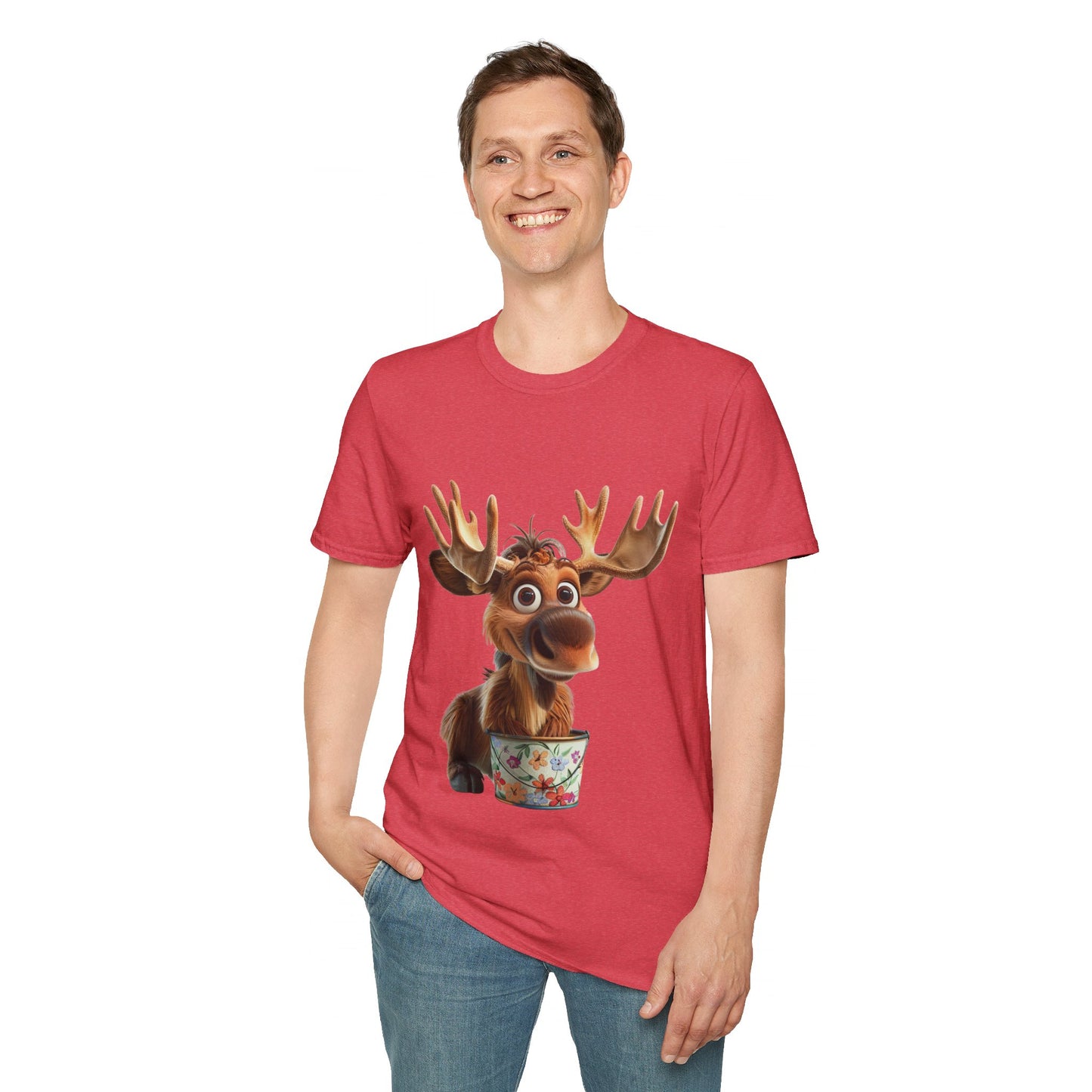 Unisex Softstyle T-Shirt - Moose Likes Planting - CutieQ Shop