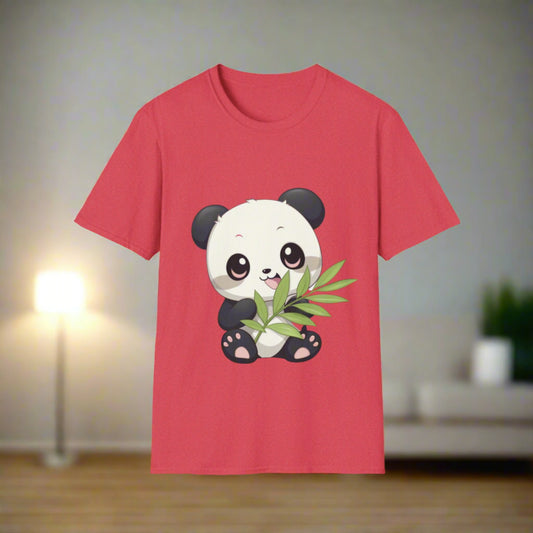 Unisex Softstyle T-Shirt - Panda Loves Bamboo - CutieQ Shop