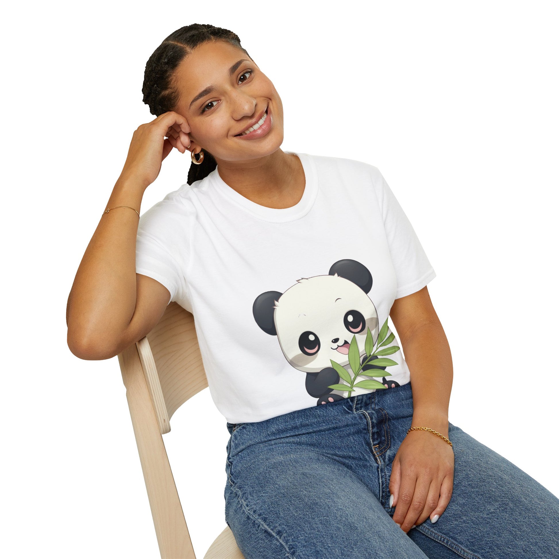 Unisex Softstyle T-Shirt - Panda Loves Bamboo - CutieQ Shop