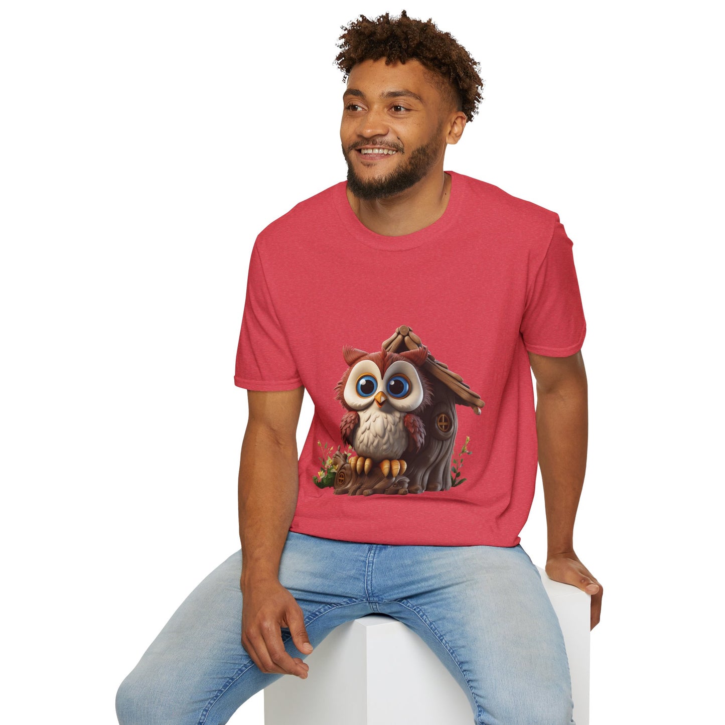 Unisex Softstyle T-Shirt - Owl and Treehouse - CutieQ Shop