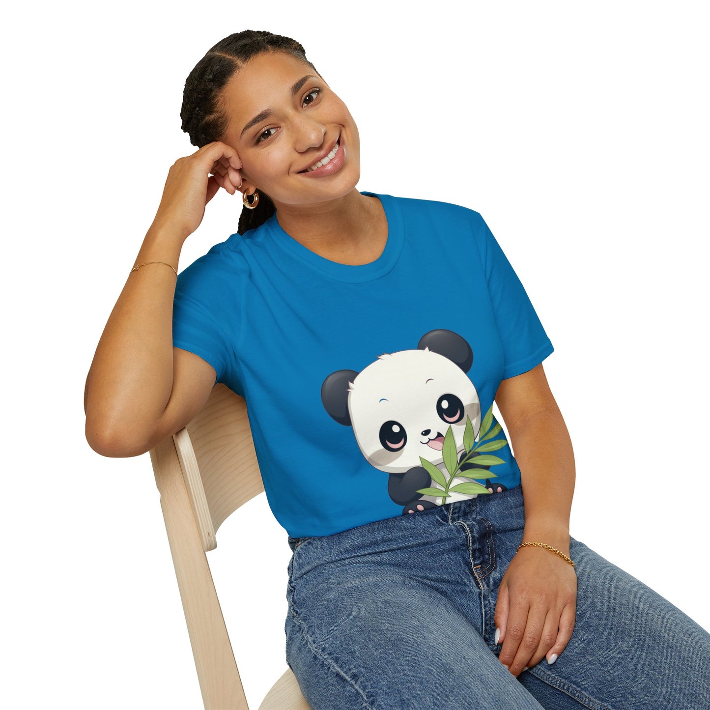 Unisex Softstyle T-Shirt - Panda Loves Bamboo - CutieQ Shop