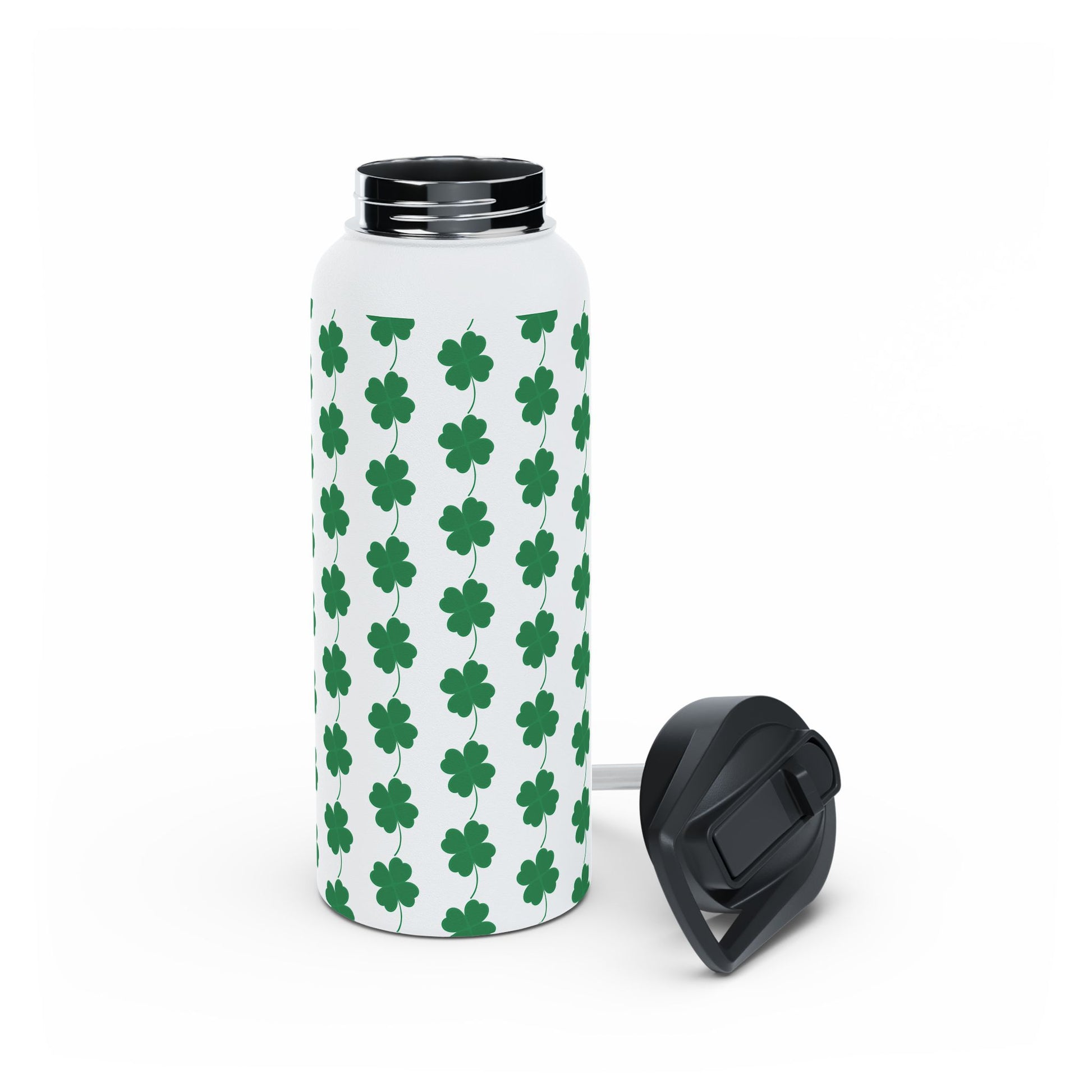 Stainless Steel Water Bottle, Standard Lid - Clover Leaf - CutieQ Shop