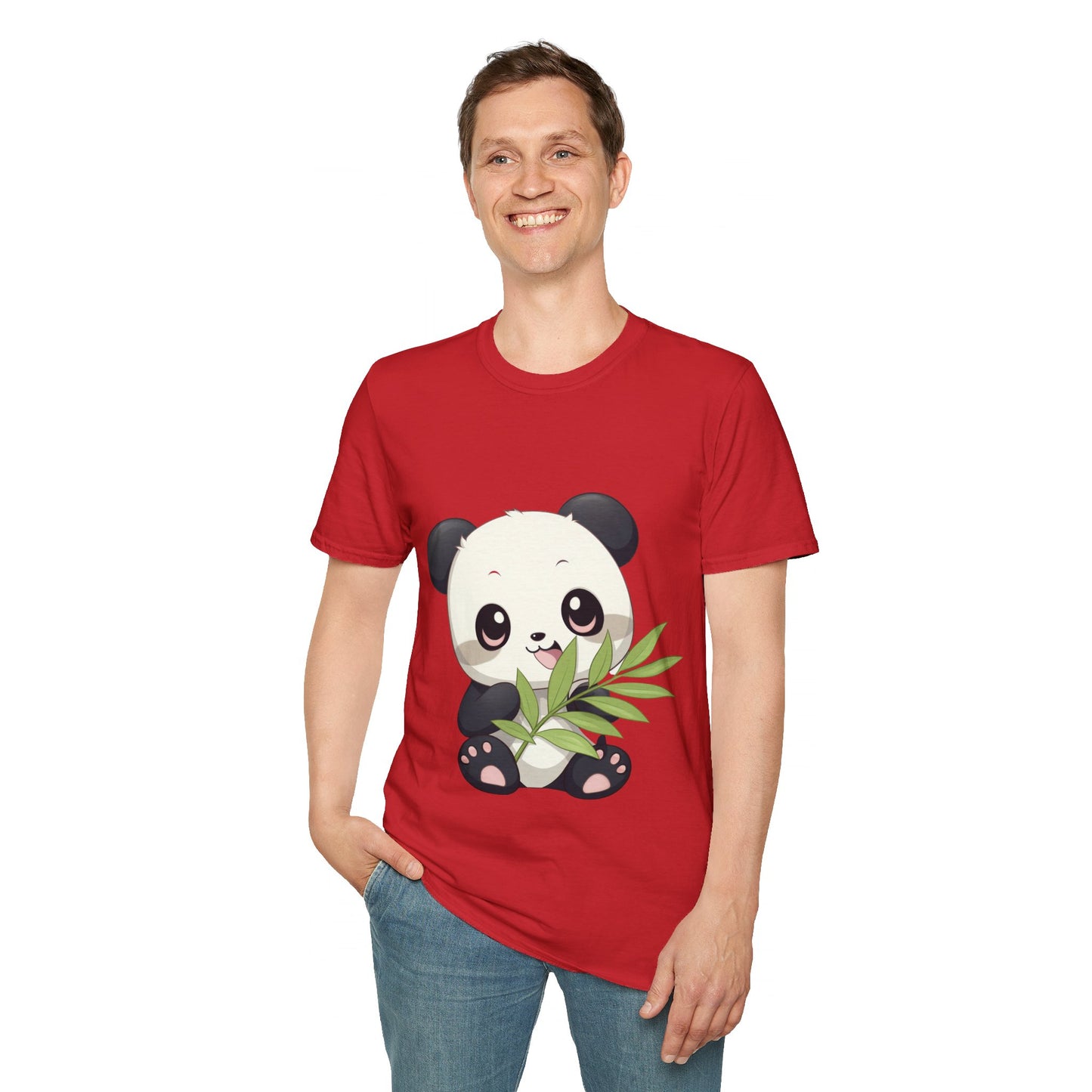 Unisex Softstyle T-Shirt - Panda Loves Bamboo - CutieQ Shop