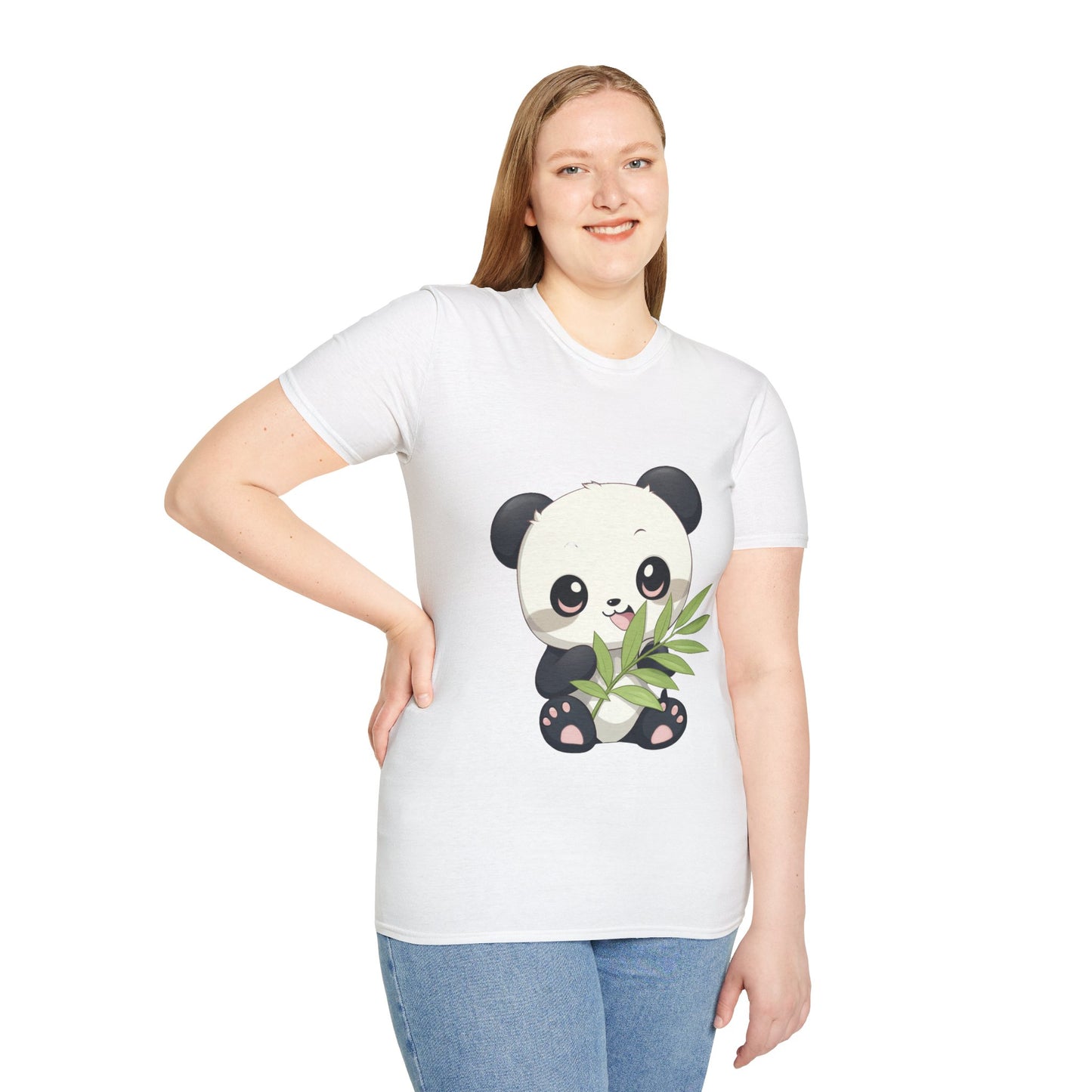 Unisex Softstyle T-Shirt - Panda Loves Bamboo - CutieQ Shop