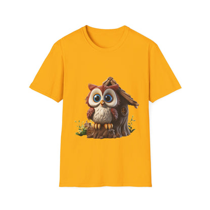 Unisex Softstyle T-Shirt - Owl and Treehouse - CutieQ Shop