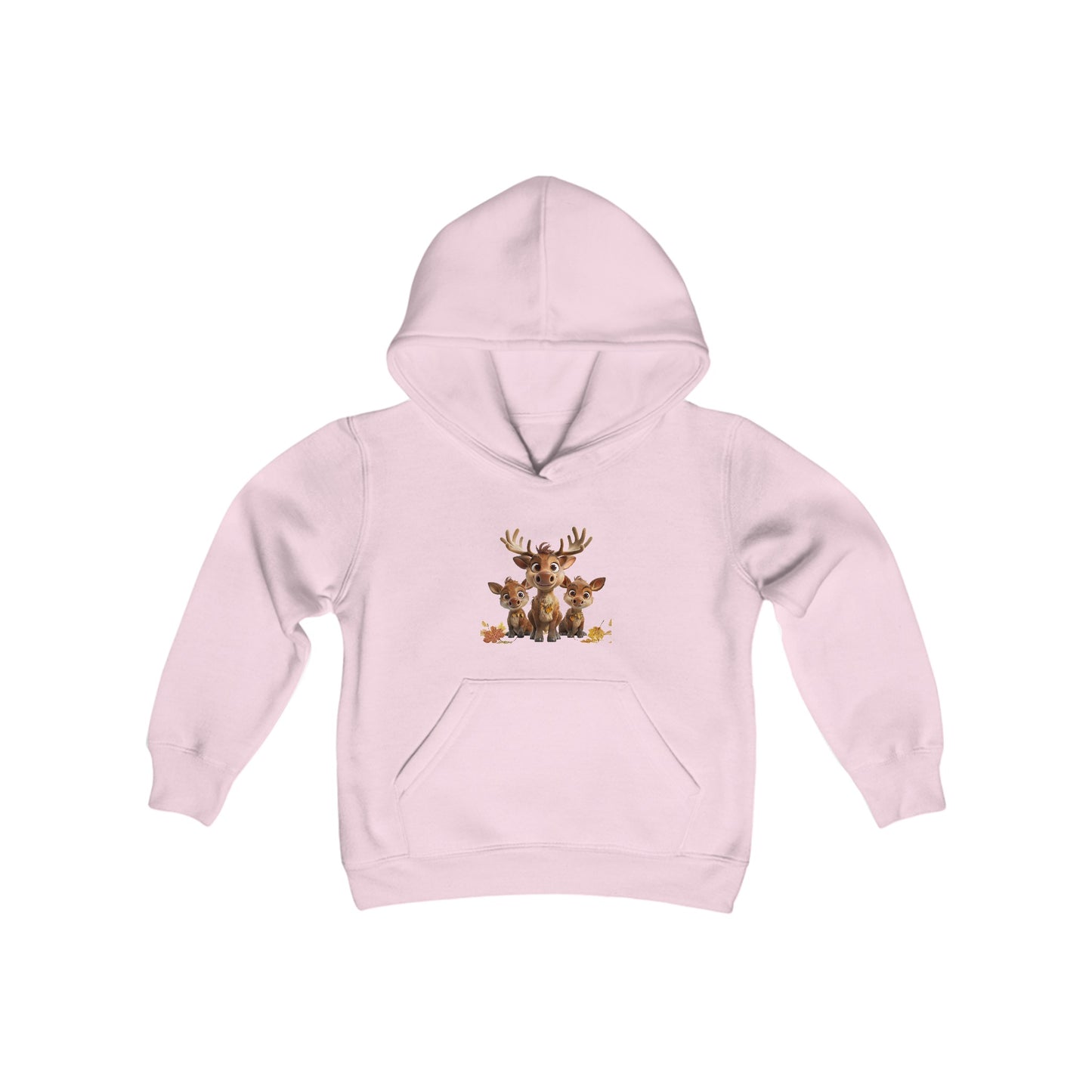 Youth Heavy Blend Hooded Sweatshirt - Moose Family - CutieQ Shop