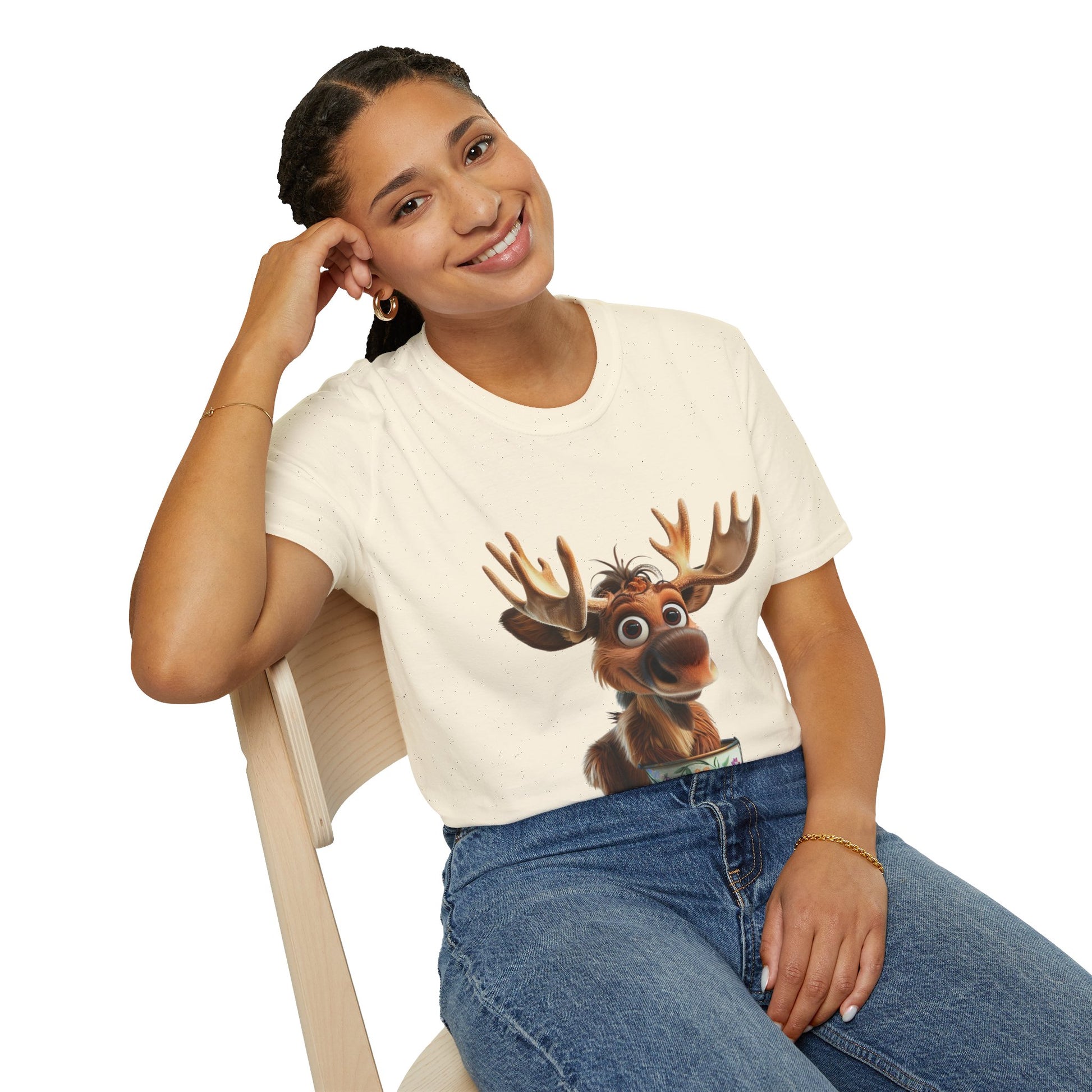 Unisex Softstyle T-Shirt - Moose Likes Planting - CutieQ Shop