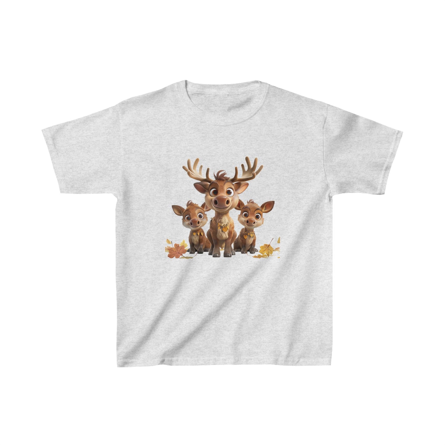 Kids Heavy Cotton™ Tee - Moose family - CutieQ Shop