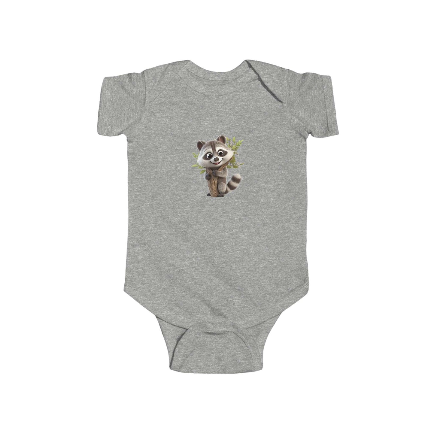 Infant Fine Jersey Bodysuit - Raccoon Loves Nature - CutieQ Shop