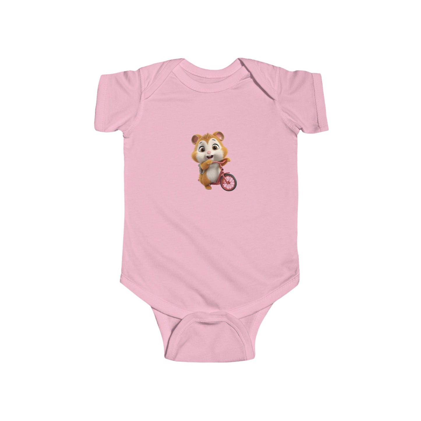 Infant Fine Jersey Bodysuit - Hamster on Bike - CutieQ Shop