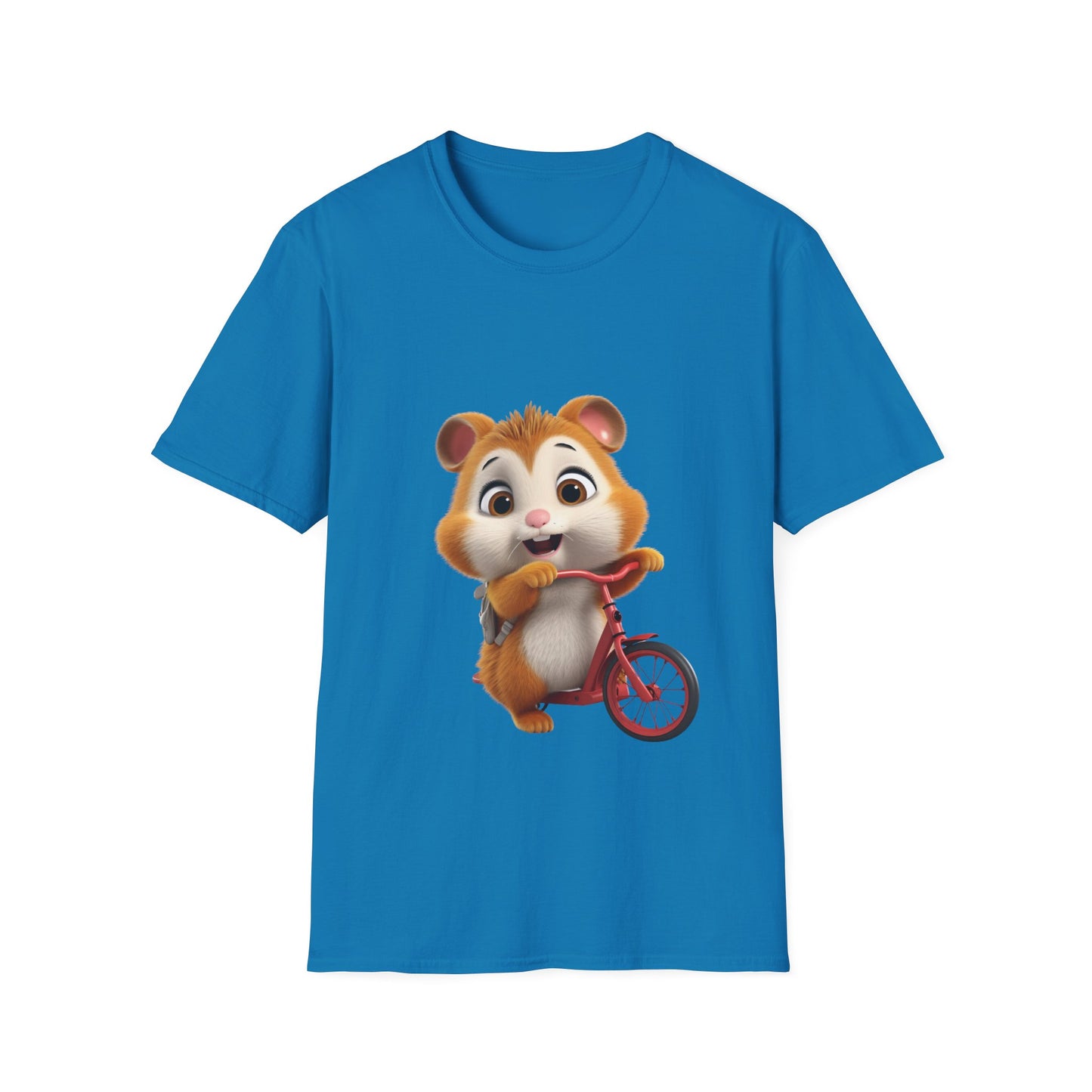 Unisex Softstyle T-Shirt - Hamster on Bike - CutieQ Shop