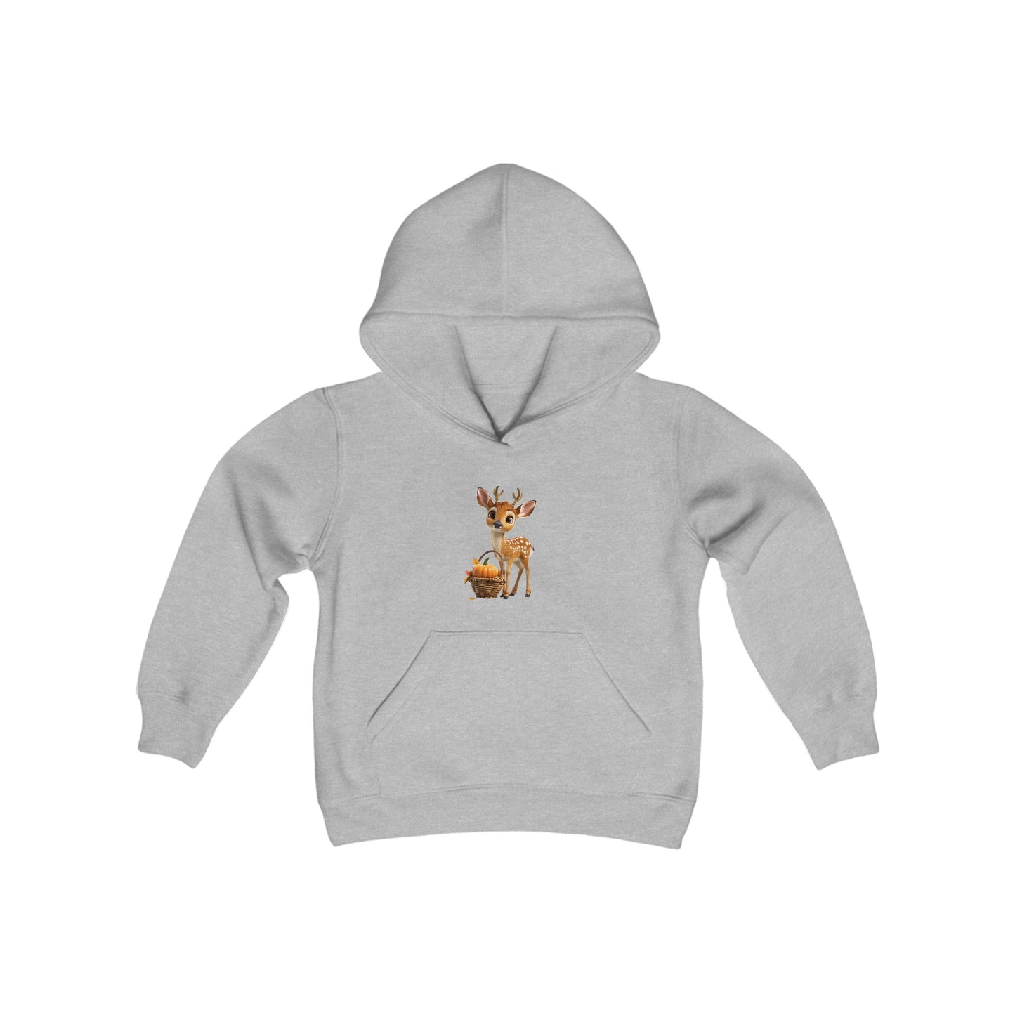 Youth Heavy Blend Hooded Sweatshirt - Deer and Pumpkin - CutieQ Shop