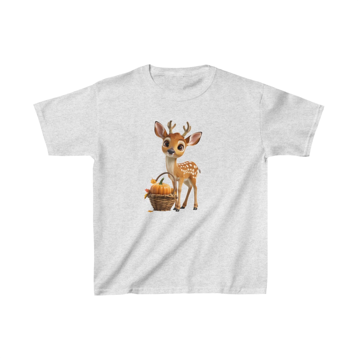 Kids Heavy Cotton™ Tee - Deer and Pumpkin - CutieQ Shop