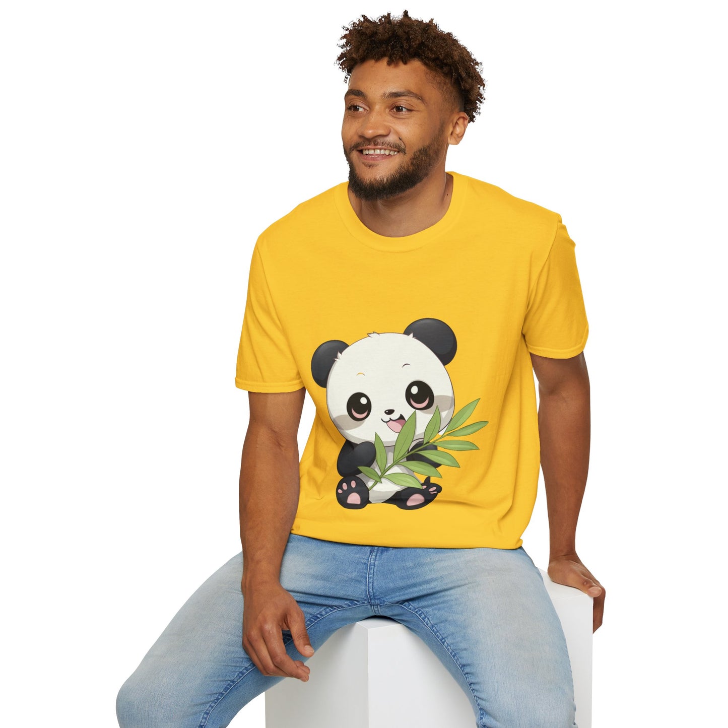 Unisex Softstyle T-Shirt - Panda Loves Bamboo - CutieQ Shop