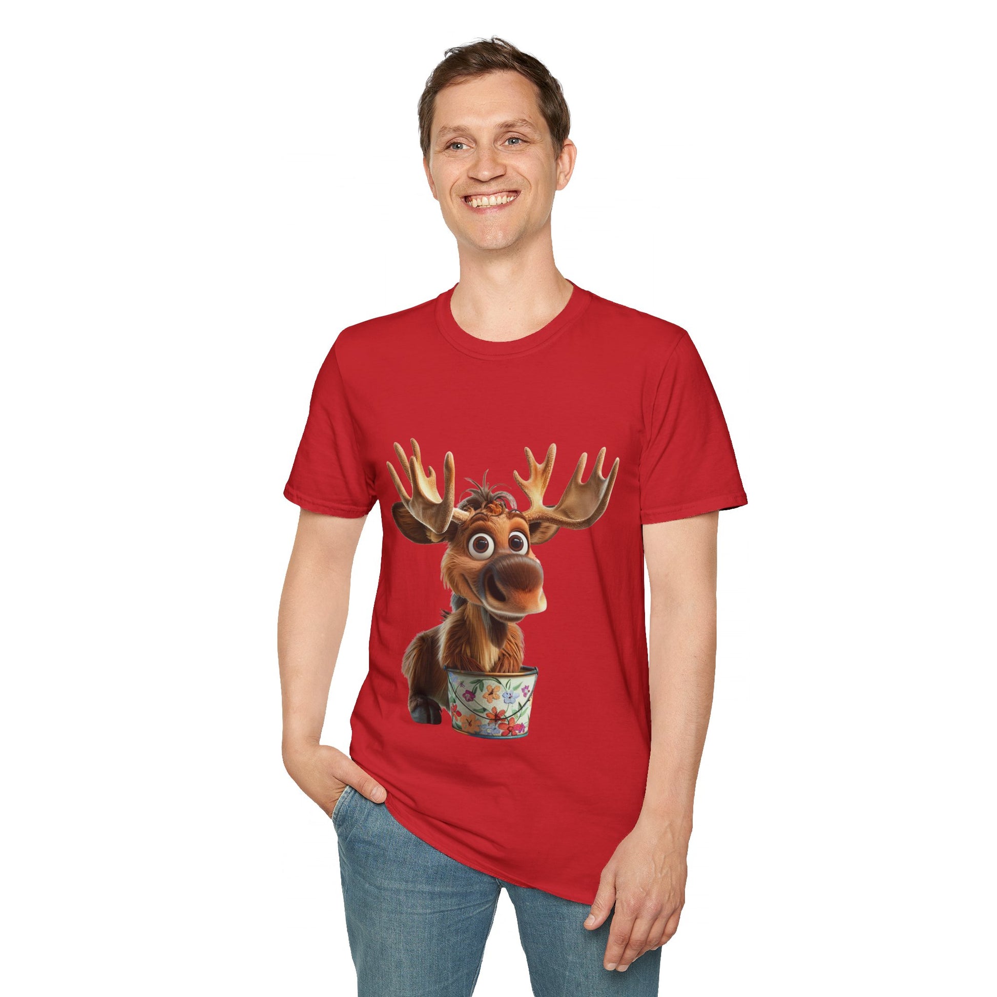 Unisex Softstyle T-Shirt - Moose Likes Planting - CutieQ Shop