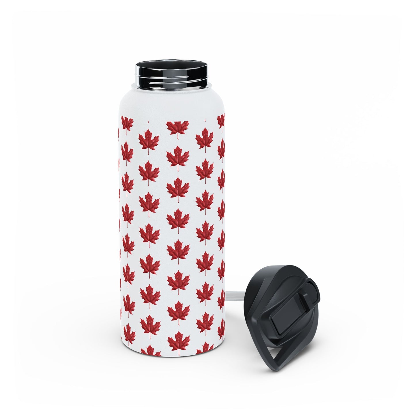 Stainless Steel Water Bottle, Standard Lid - Maple Leaf - CutieQ Shop