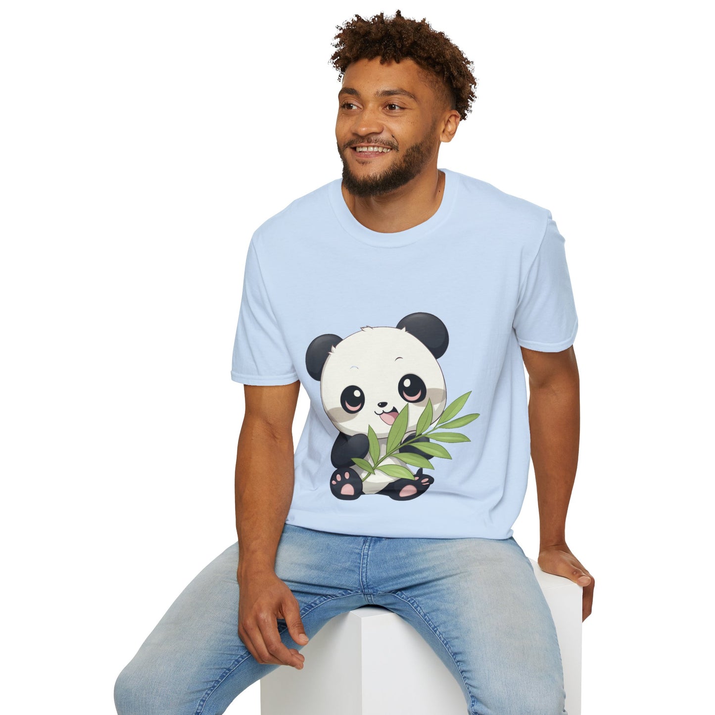 Unisex Softstyle T-Shirt - Panda Loves Bamboo - CutieQ Shop