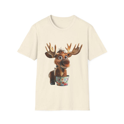 Unisex Softstyle T-Shirt - Moose Likes Planting - CutieQ Shop