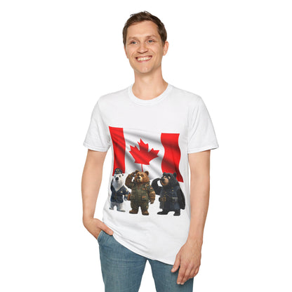 Unisex Softstyle T-Shirt - Three Bears Saluting - CutieQ Shop