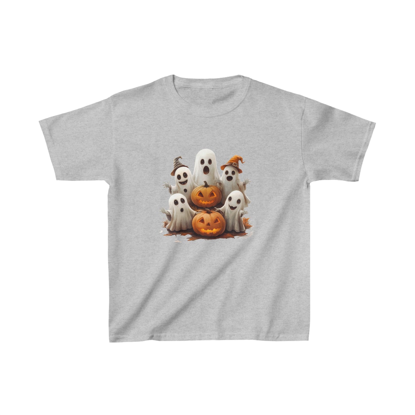 Kids Heavy Cotton™ Tee - 5 Little Ghosts - CutieQ Shop