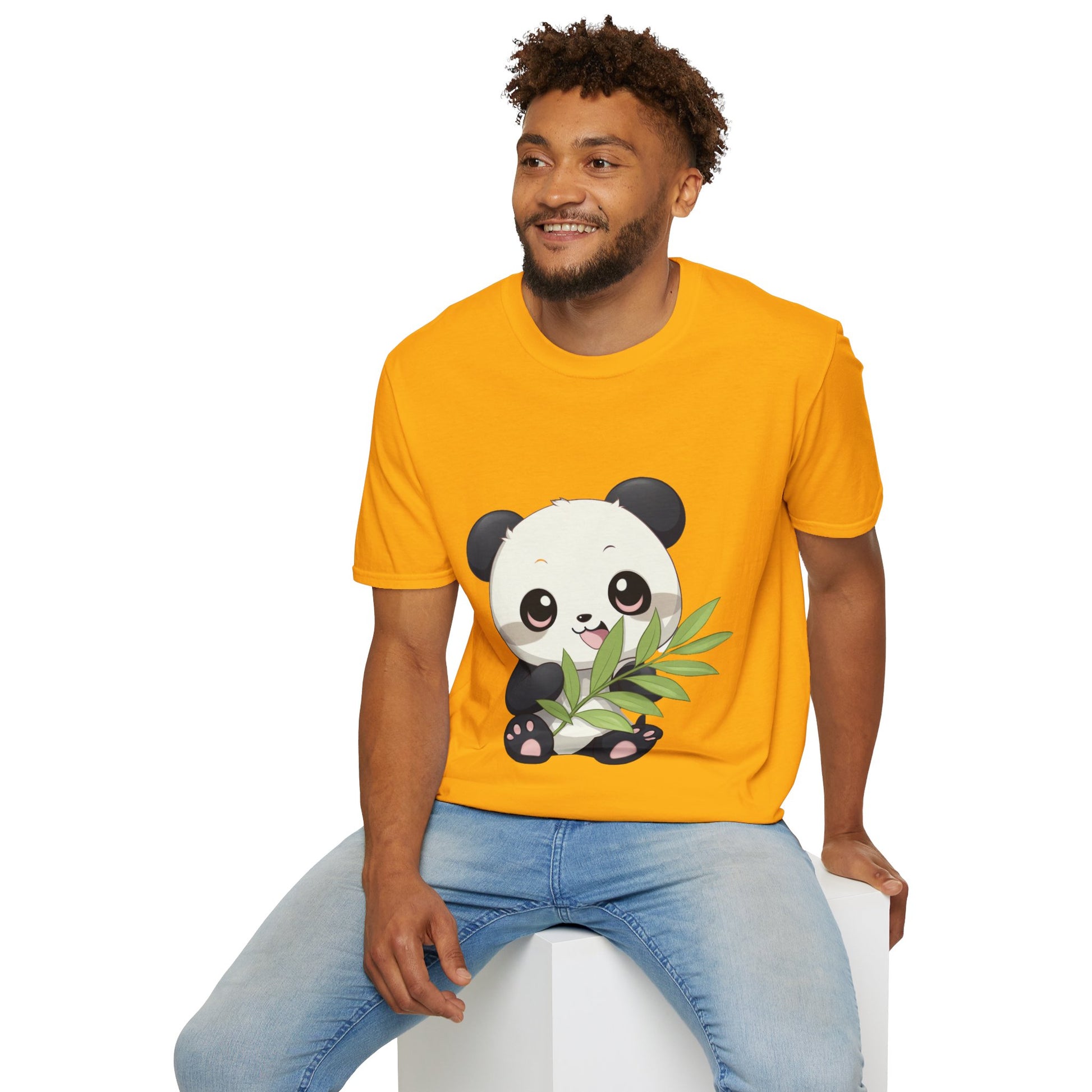 Unisex Softstyle T-Shirt - Panda Loves Bamboo - CutieQ Shop