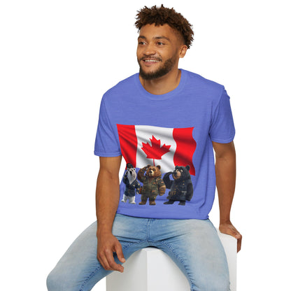 Unisex Softstyle T-Shirt - Three Bears Saluting - CutieQ Shop