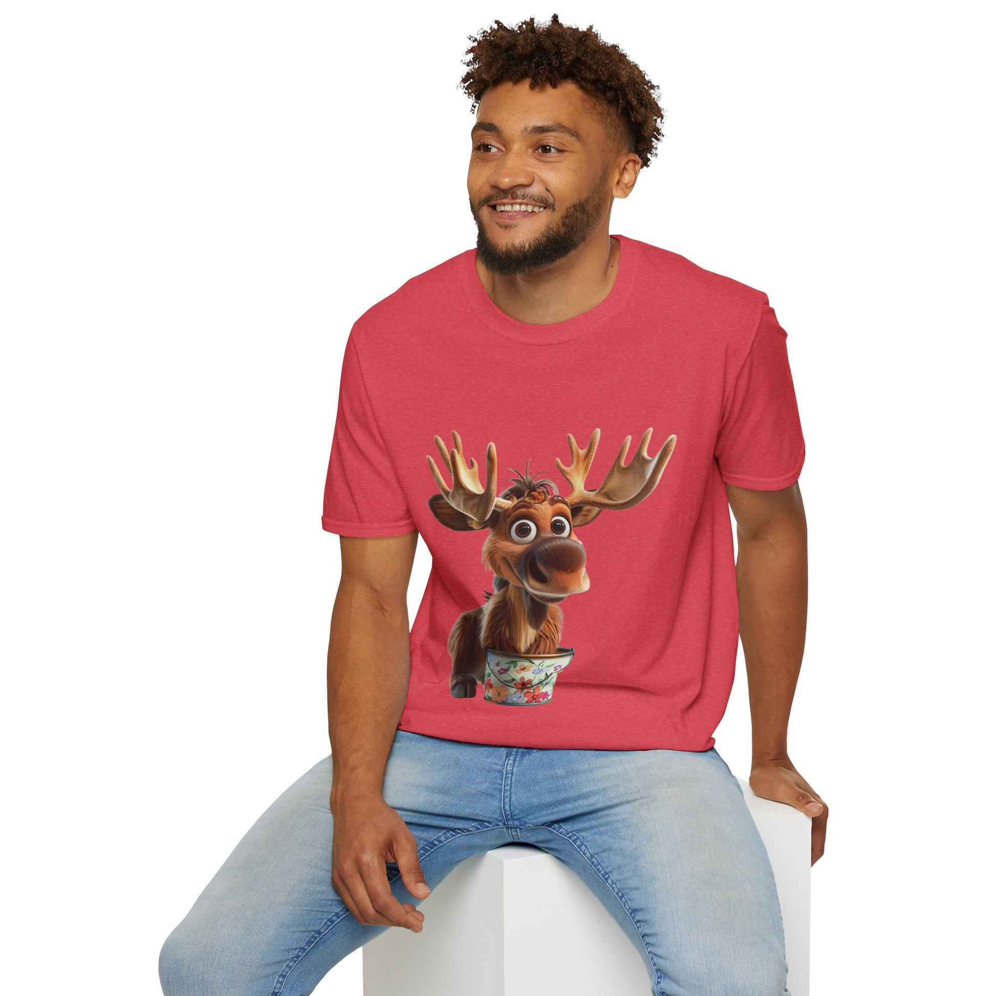 Unisex Softstyle T-Shirt - Moose Likes Planting - CutieQ Shop