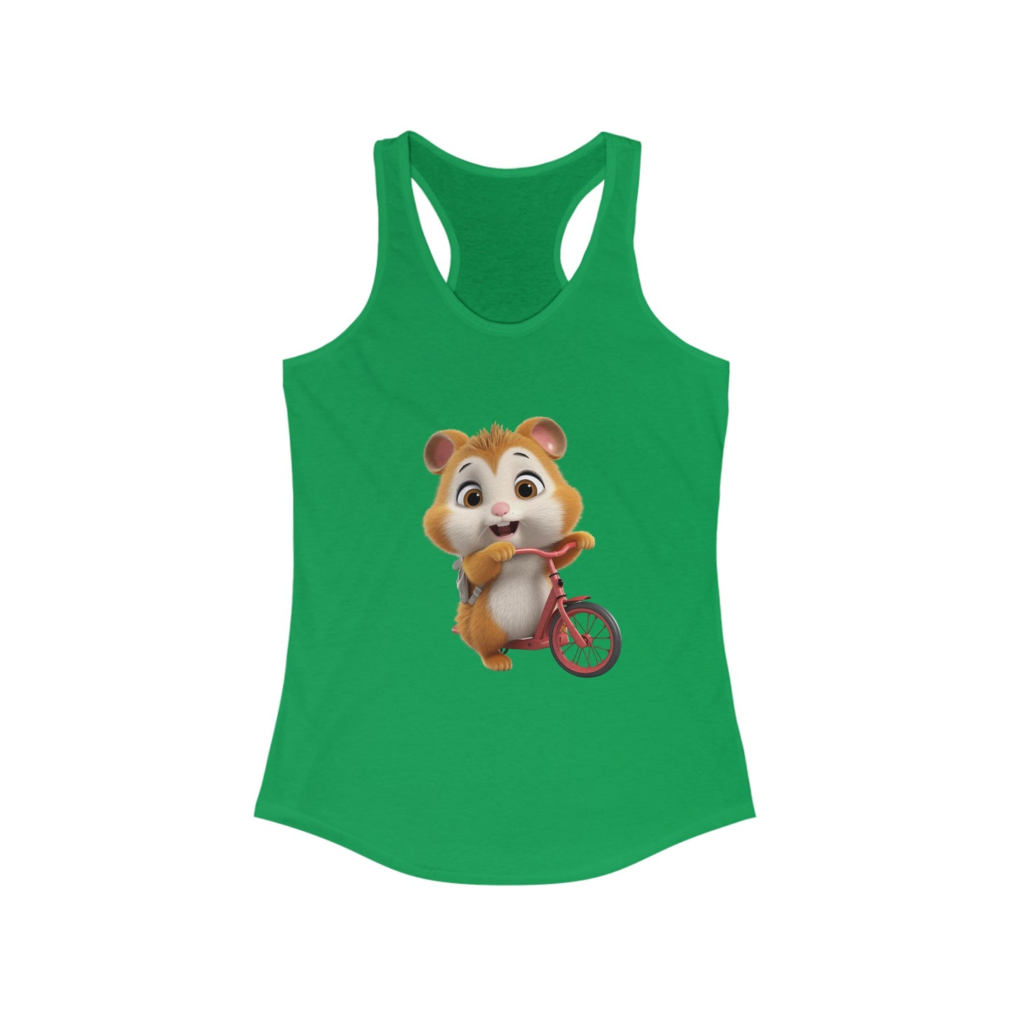 Women's Ideal Racerback Tank - Hamster on Bike - CutieQ Shop