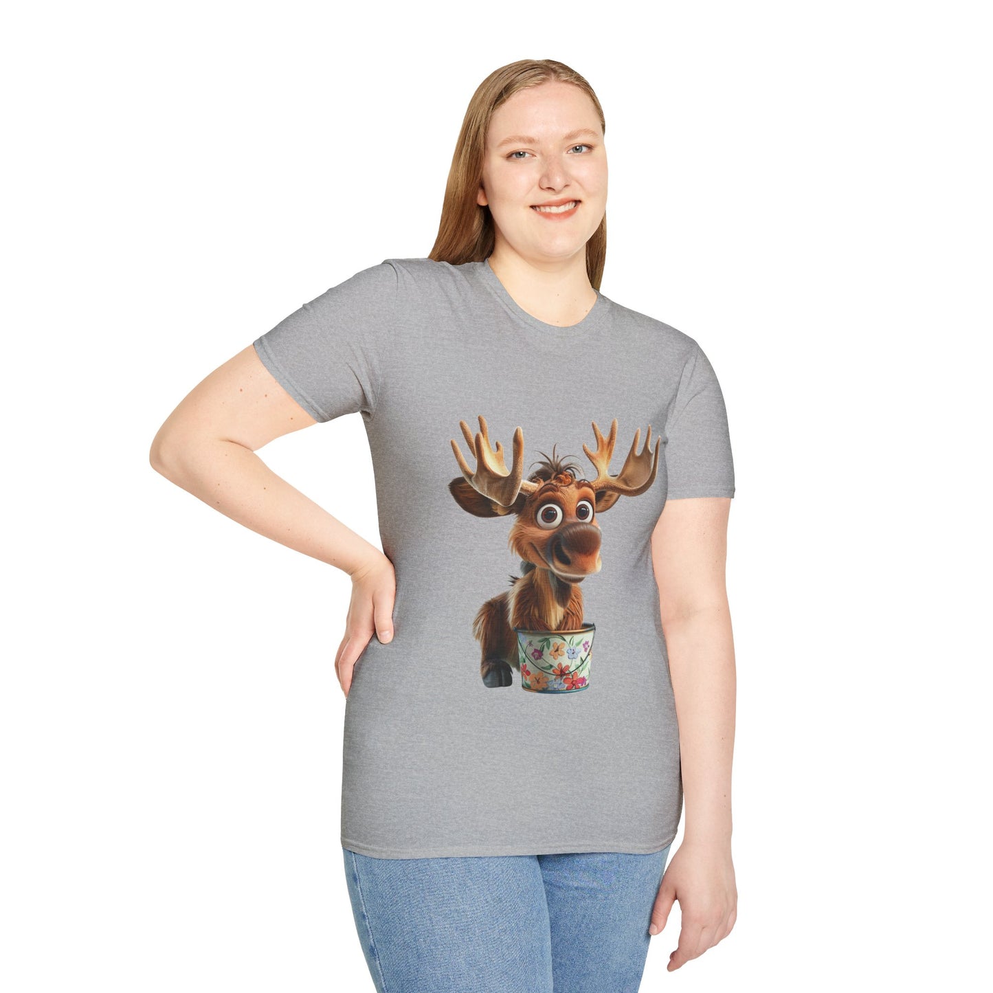 Unisex Softstyle T-Shirt - Moose Likes Planting - CutieQ Shop