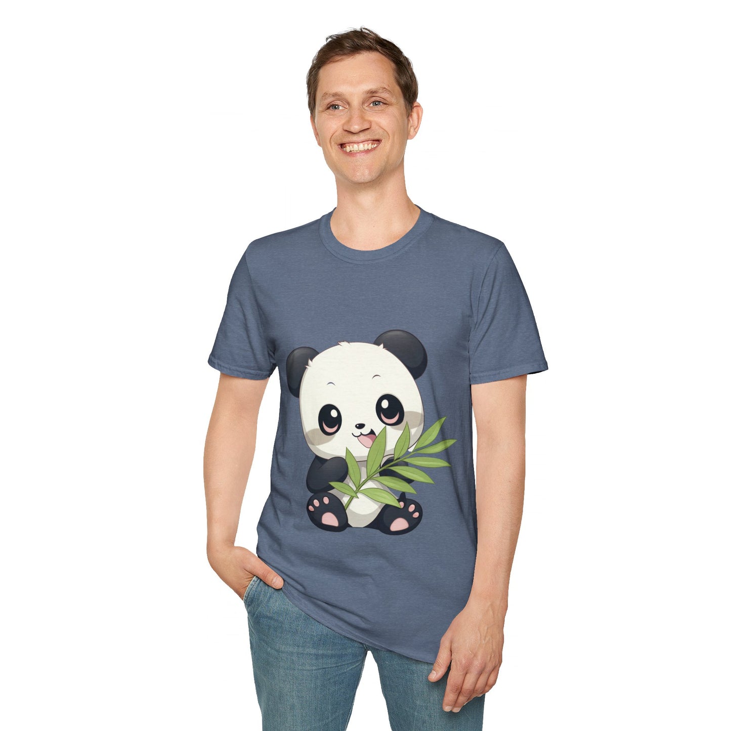 Unisex Softstyle T-Shirt - Panda Loves Bamboo - CutieQ Shop