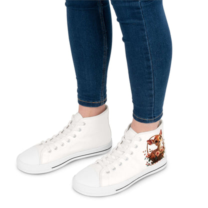 Women's High Top Sneakers - Deer - CutieQ Shop