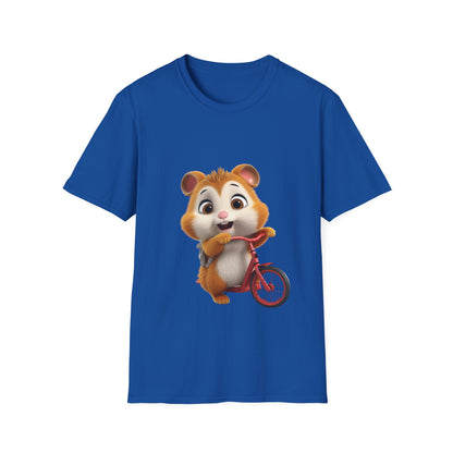 Unisex Softstyle T-Shirt - Hamster on Bike - CutieQ Shop