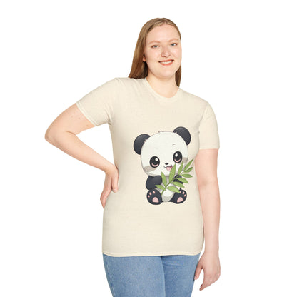 Unisex Softstyle T-Shirt - Panda Loves Bamboo - CutieQ Shop